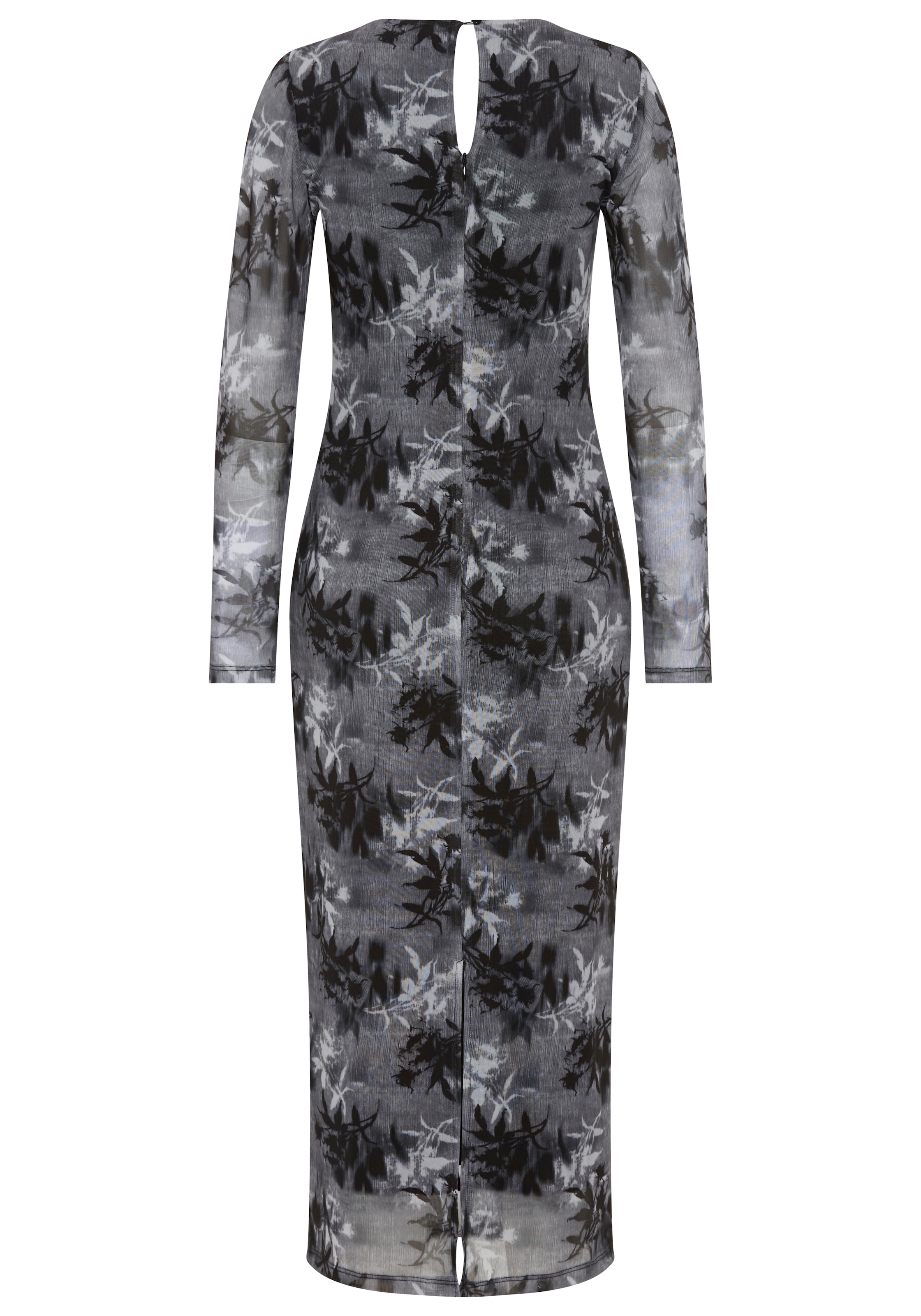 Bruno Banani Meshkleid »in moderner Midi-Länge« Ohne Taschen figurbetonte Passform, aus Mesh und Jersey