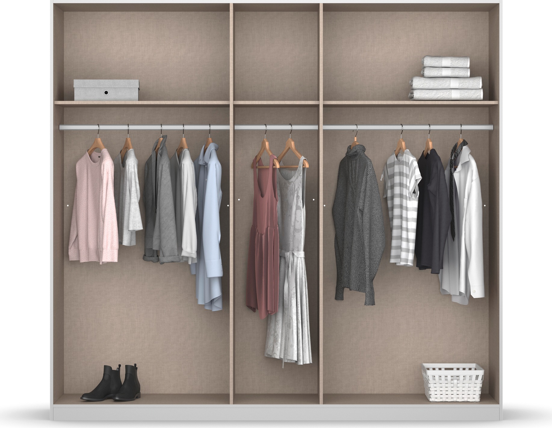 INOSIGN BY RAUCH Drehtürenschrank »Ferris Schrank Breite 2,10m BESTSELLER Schlafzimmerschrank«, Kleiderschrank mit Spiegel in den Ausführungen BASIC/CLASSIC/PREMIUM
