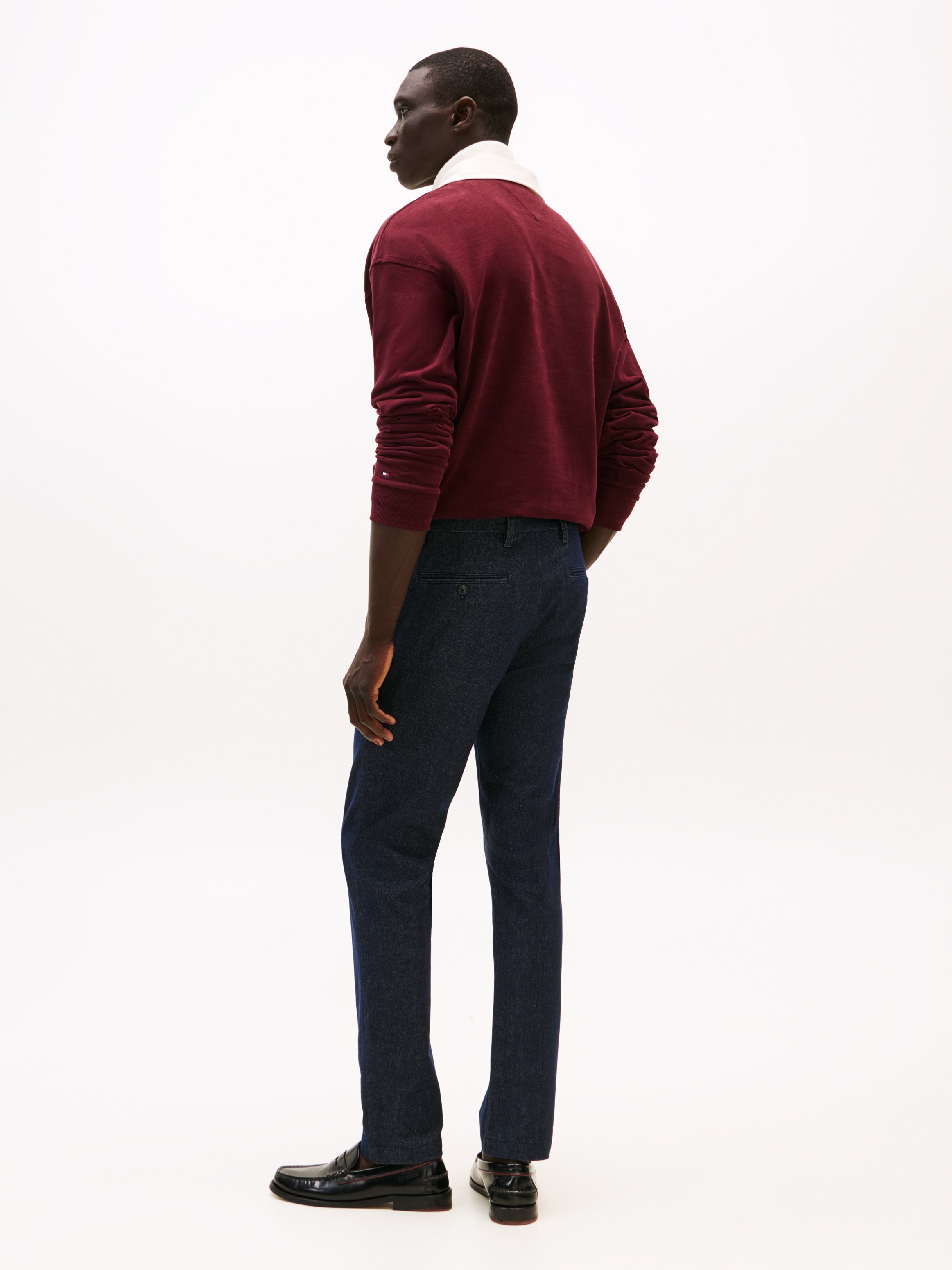 Tommy Hilfiger Chinohose »BLEECKER BRUSHED MARL«, Slim Fit, gebürstete Melangeoptik