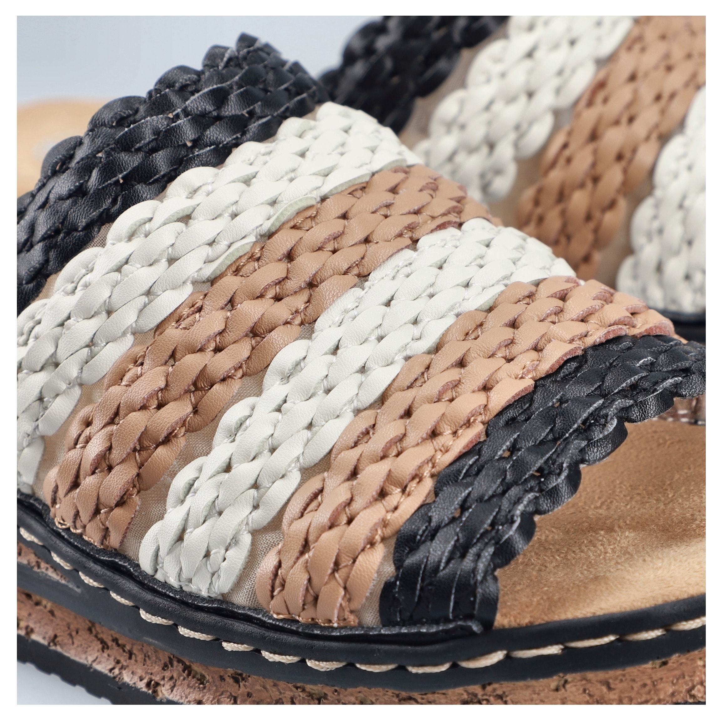 Rieker Pantolette  Sommerschuh, Urlaubsschuh, Keilpantolette zum Schlupfen