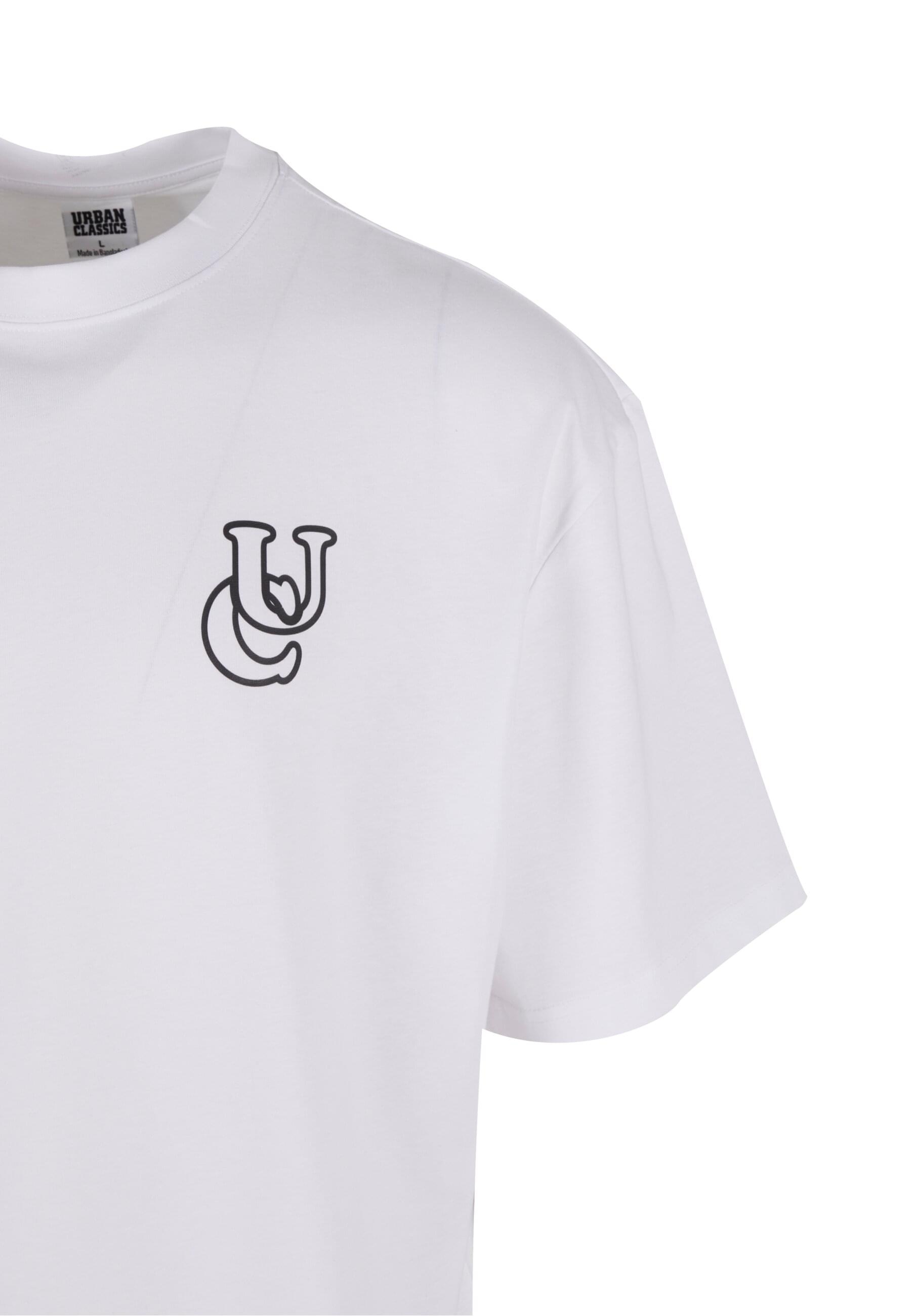 URBAN CLASSICS T-Shirt »Urban Classics UC Shiny Logo Tall Tee«, (1 tlg.)