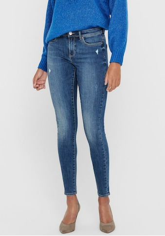 Only Skinny-fit-Jeans »ONLWAUW«, mit leichten Destroyed Effekten kaufen