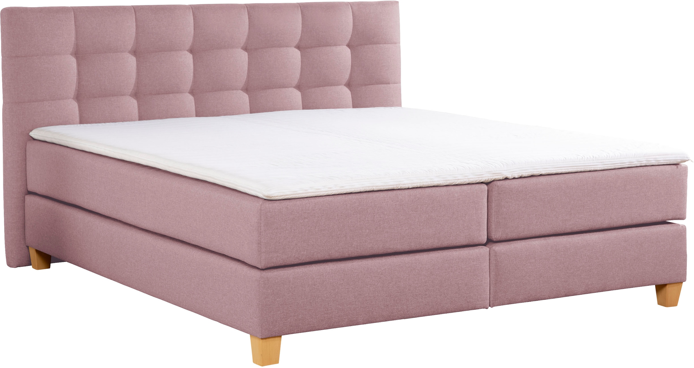 Home affaire Boxspringbett "Moulay", inkl. Topper, in Überlänge 220 cm, 3 H günstig online kaufen