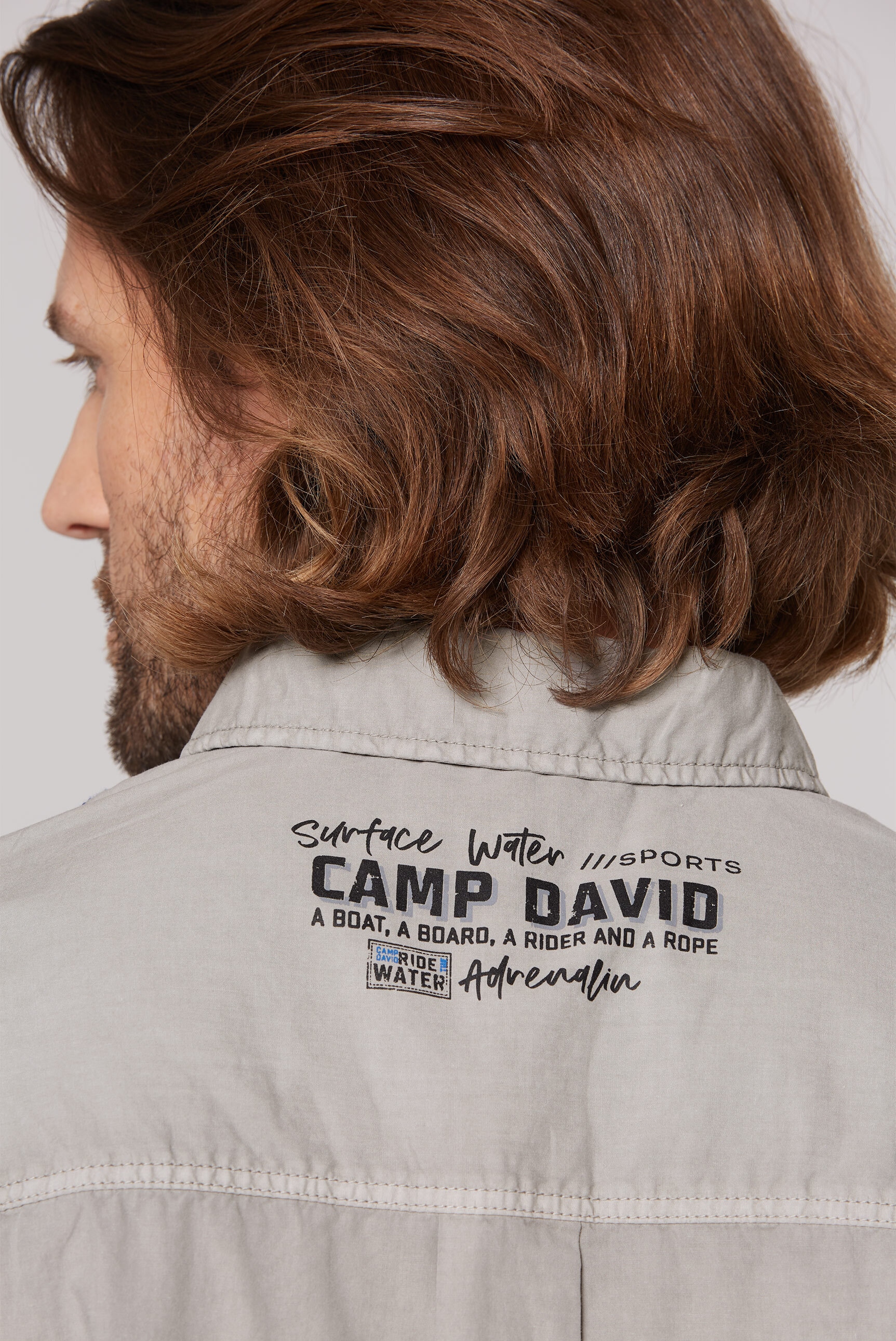 CAMP DAVID Kurzarmhemd, mit Kontrastnähten