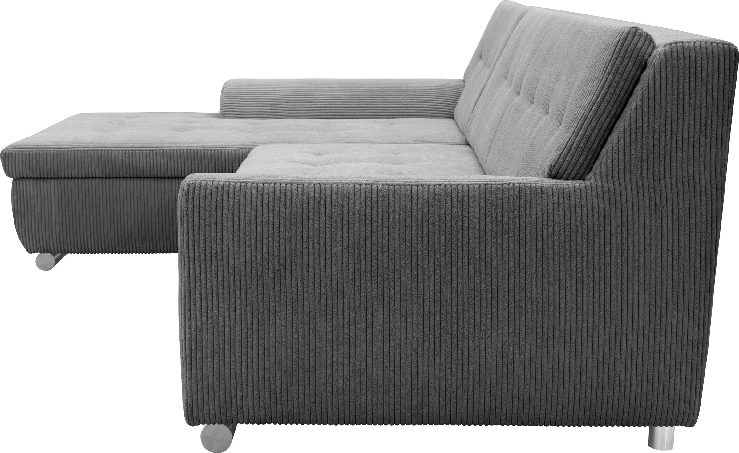 DOMO collection Ecksofa Treviso, wahlweise mit Bettfunktion, incl. Zierkissen