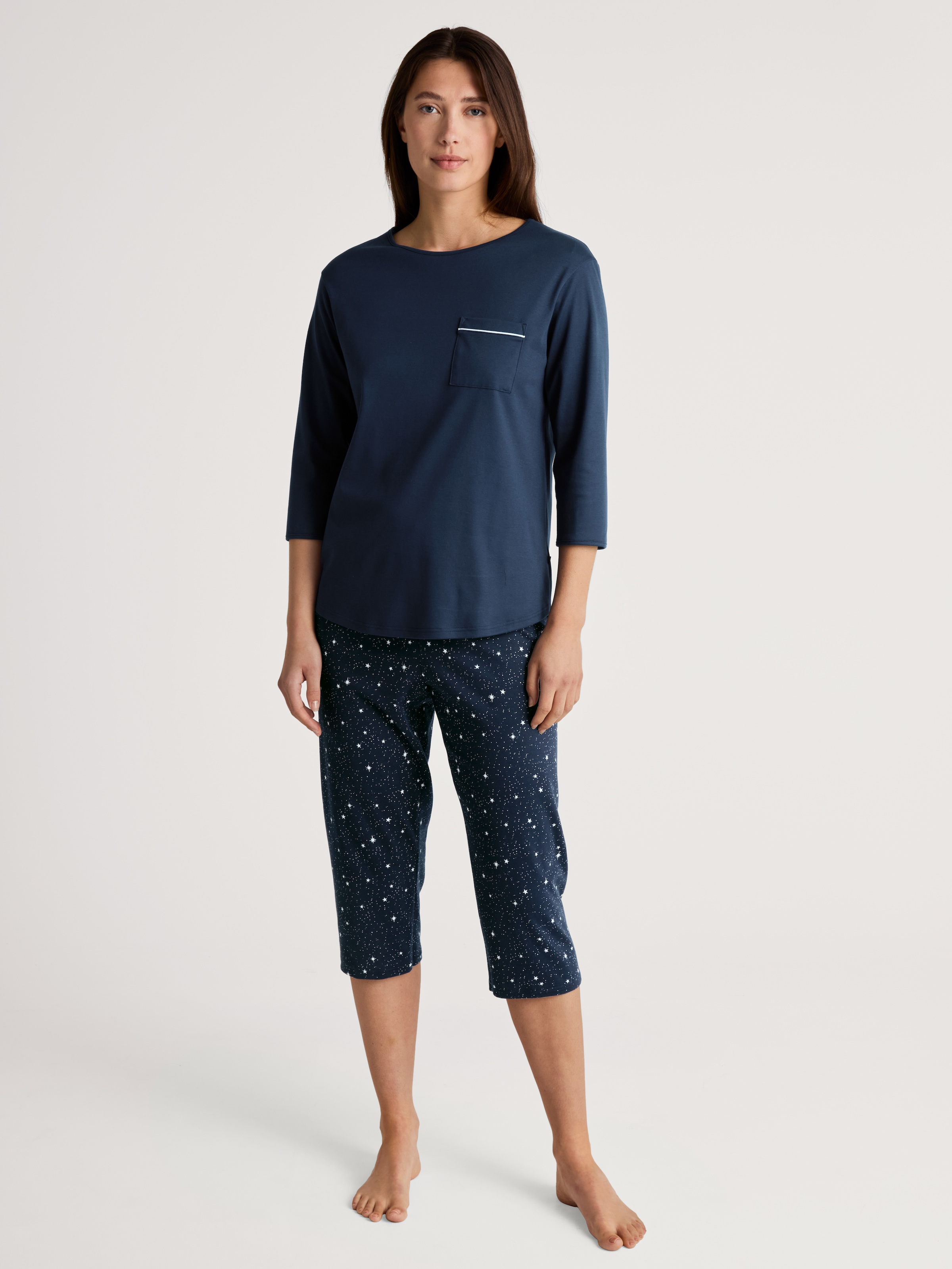 CALIDA Pyjama "Sweet Dreams", (2 tlg.), 3/4-Länge, Rundhals, weich, Interlo günstig online kaufen