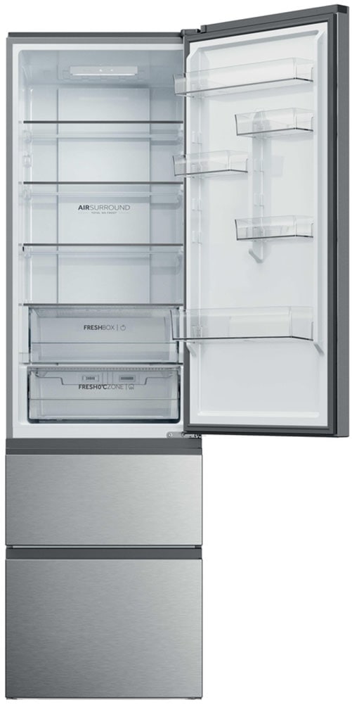 Haier Kühl-/Gefrierkombination »HTR3620CNMP« 205 cm hoch 59,5 cm breit Easy Access-Gefrierschubladen: Alles schnell gefunden