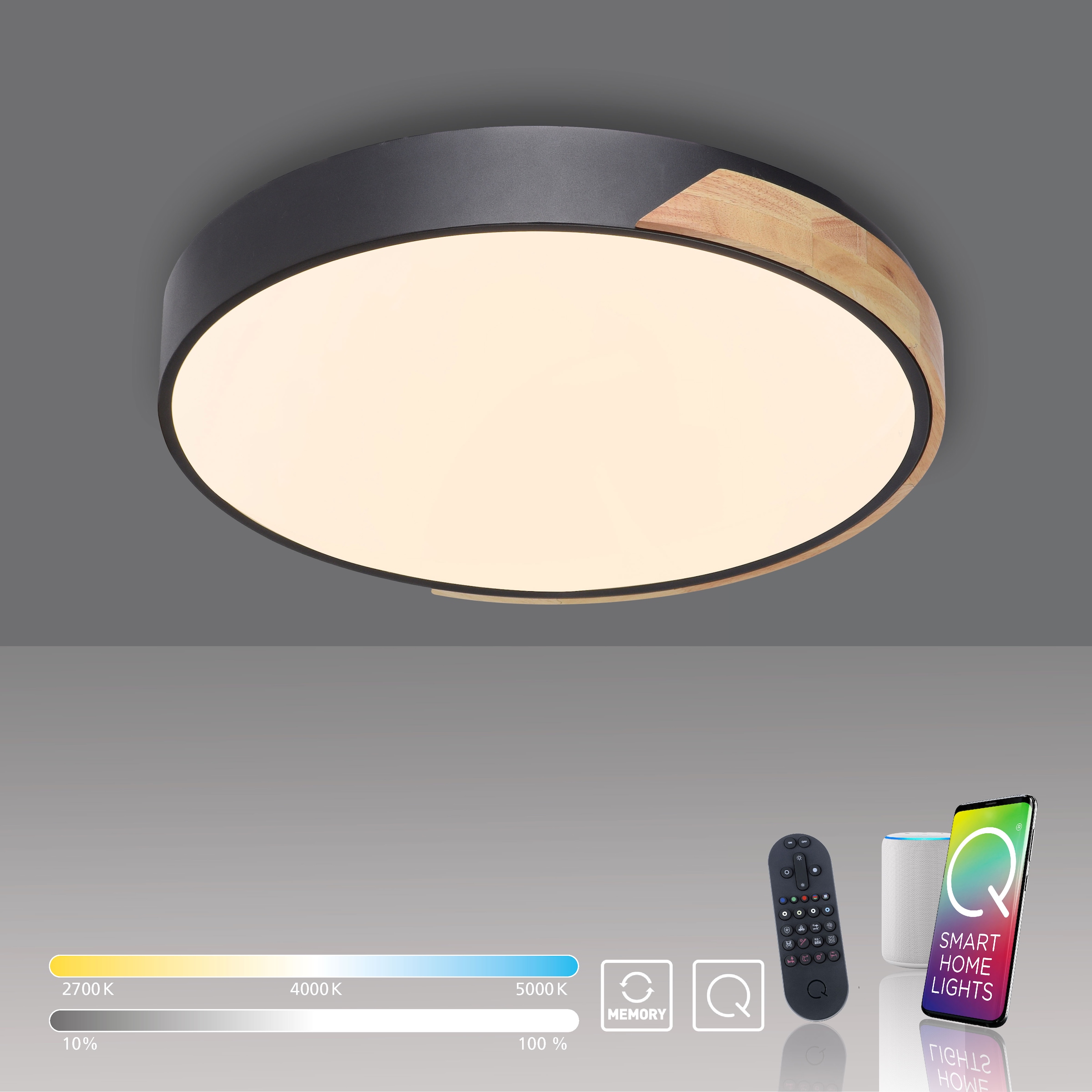 Neuhaus Q SMART HOME LIGHTS LED Deckenleuchte »Q-BILA« LED-Board 1 Stk. warmweiß - kaltweiß