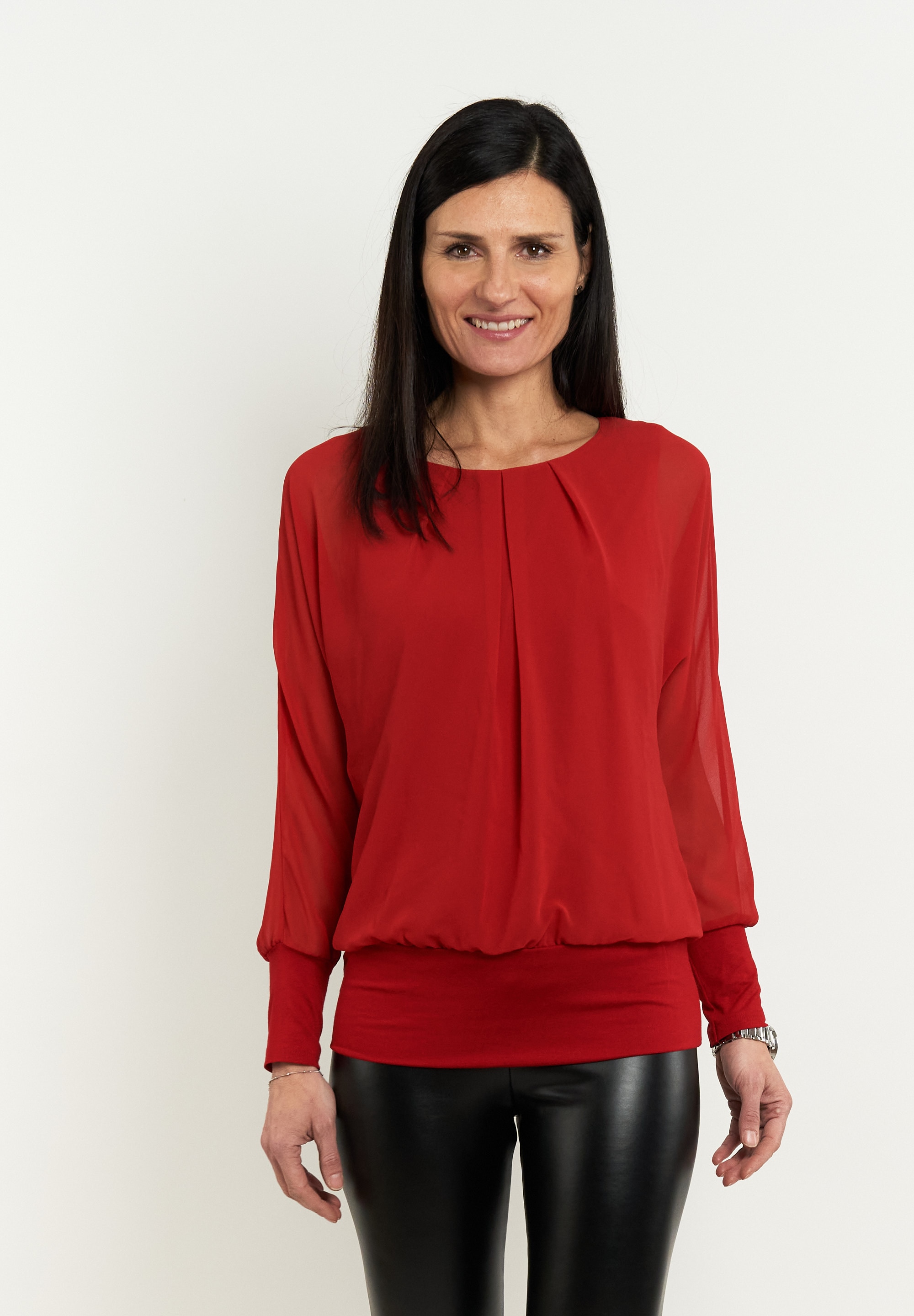 Seidel Moden mit gerafftem Rundhals, MADE IN GERMANY günstig online kaufen