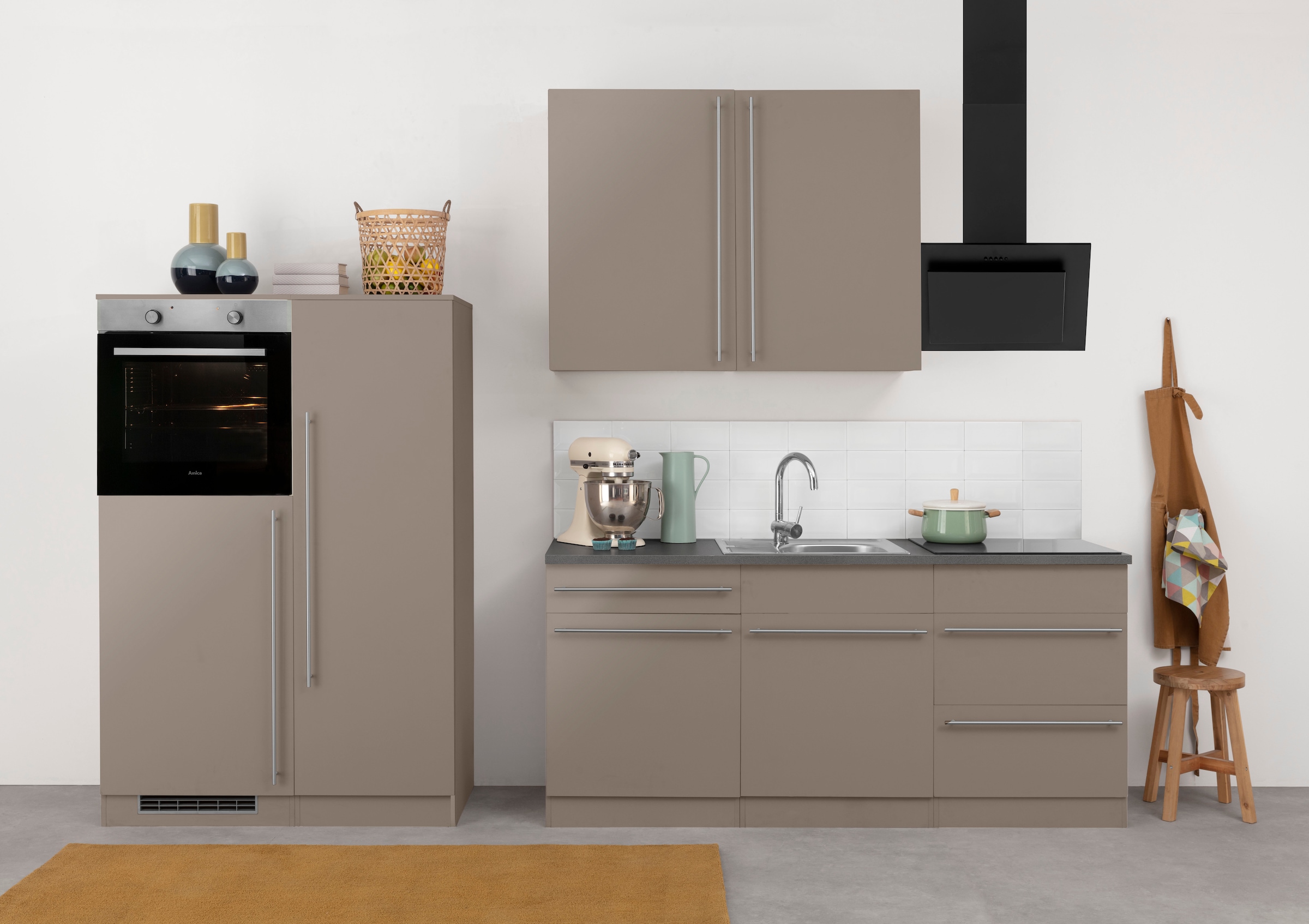 wiho Küchen Küche »Chicago«, Back-/Kühlmodul, wahlweise mit E-Geräten, Breite 110 cm