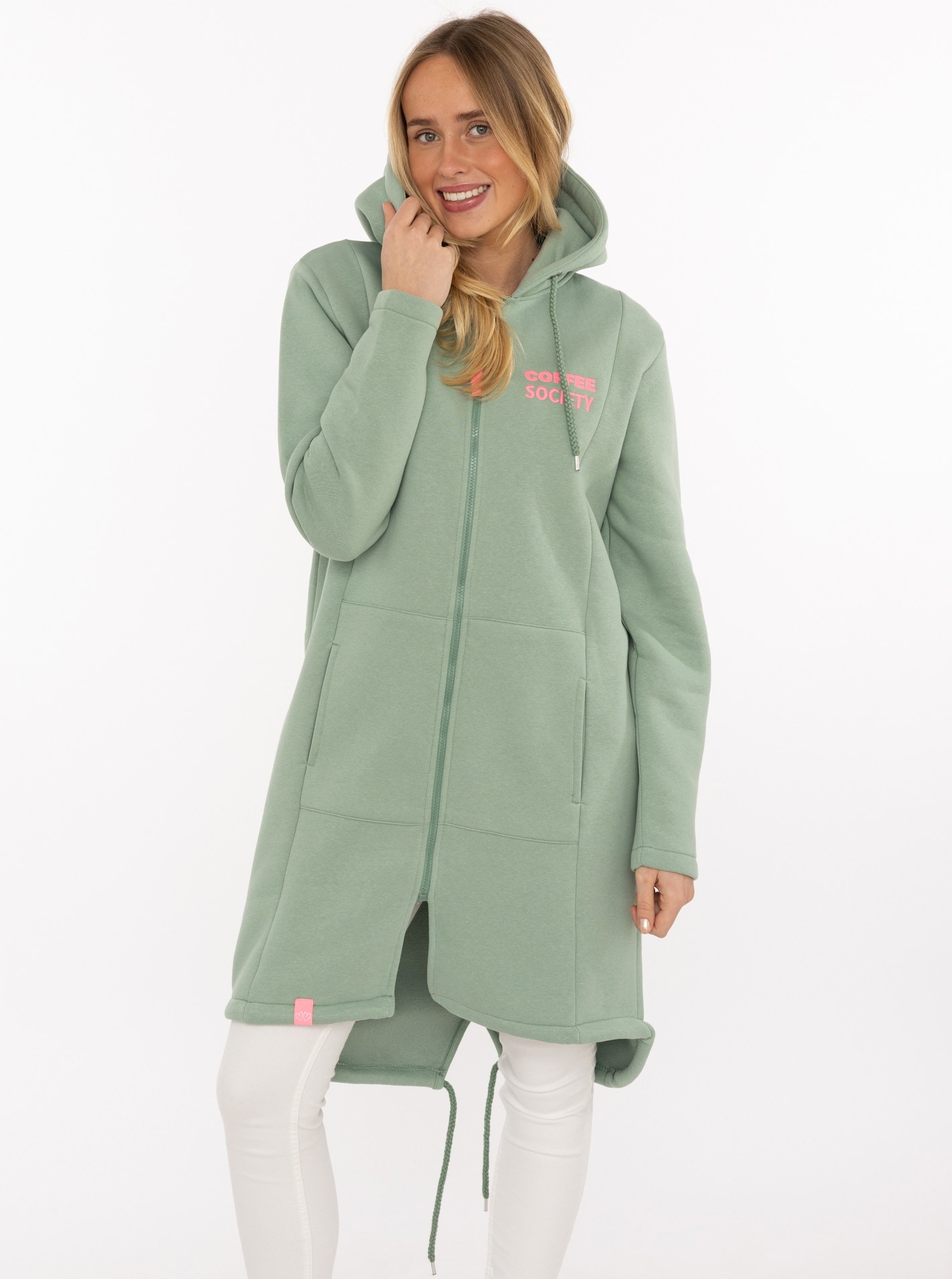 Zwillingsherz Kurzmantel ""Morning Coffee"" große Stickerei hinten, Taschen günstig online kaufen