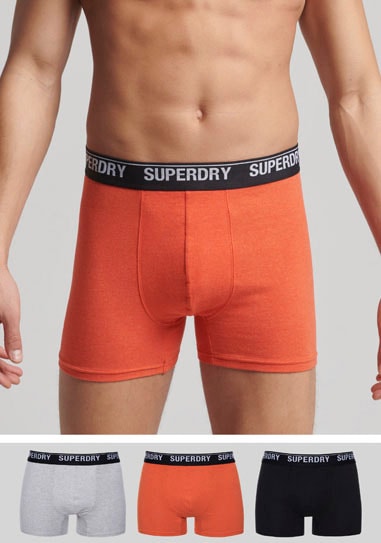 Superdry Langer Boxer "SD lg Boxer web wb 3x", (3 St., 3er-Pack), mit Logo Webbund