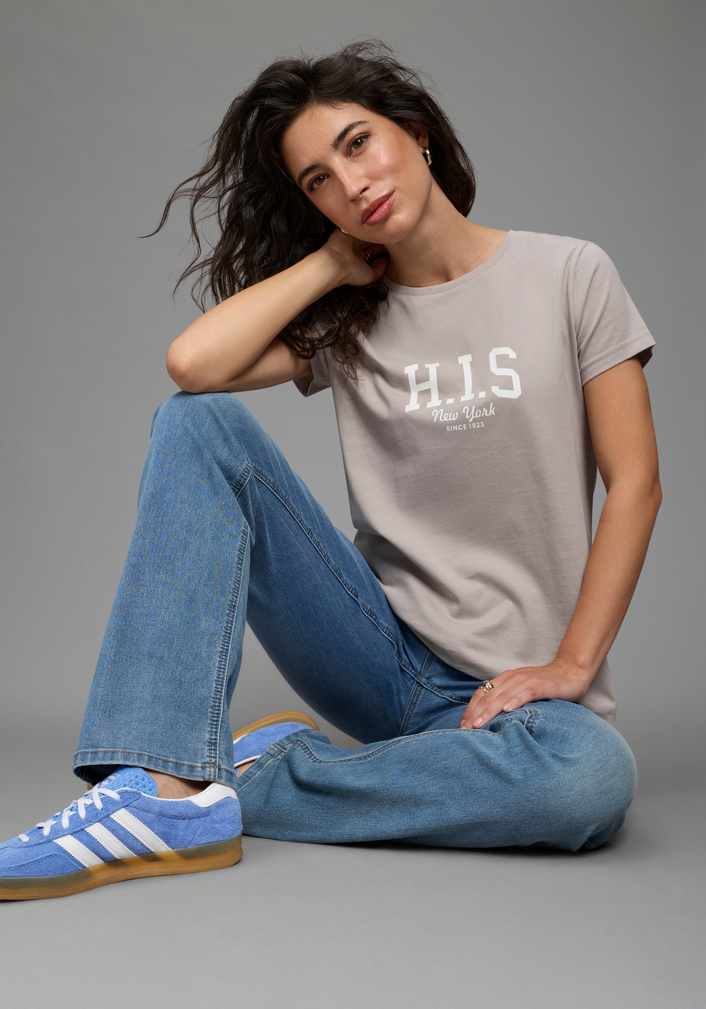 H.I.S T-Shirt bedruckt, für die Freizeit, aus Baumwolle