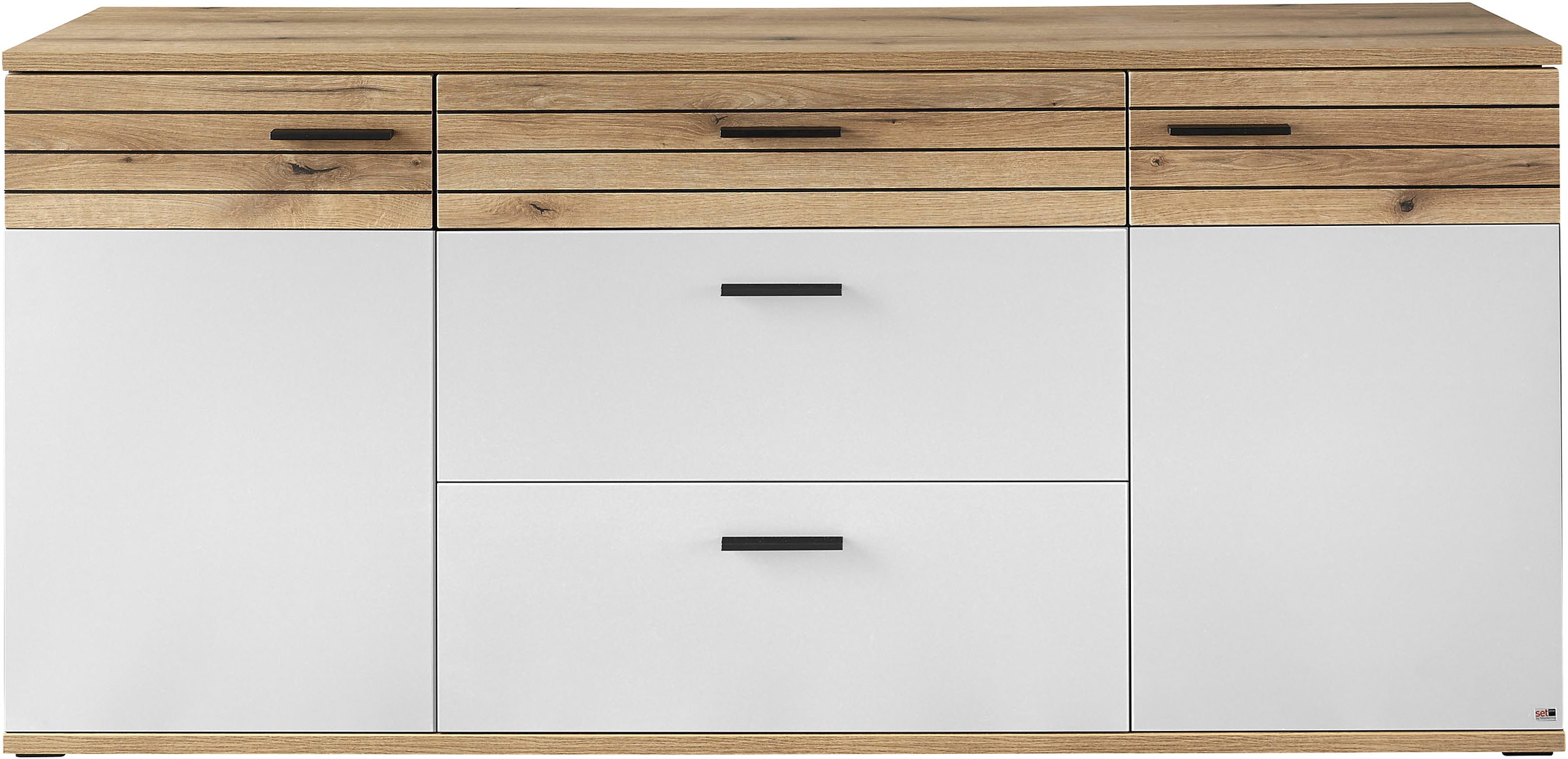 set one by Musterring Sideboard »Quincy« 1 Stk. tlg. Viel Stauraum, in Anthrazit oder Lichtgrau erhältlich, 180 cm breit