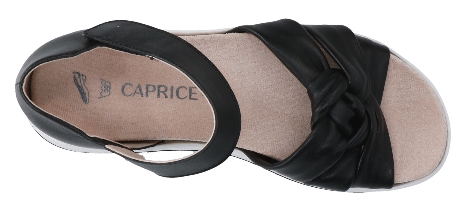 Caprice Riemchensandale, Keilsandalette, Sommerschuh, Bequemschuh mit Klettverschluss