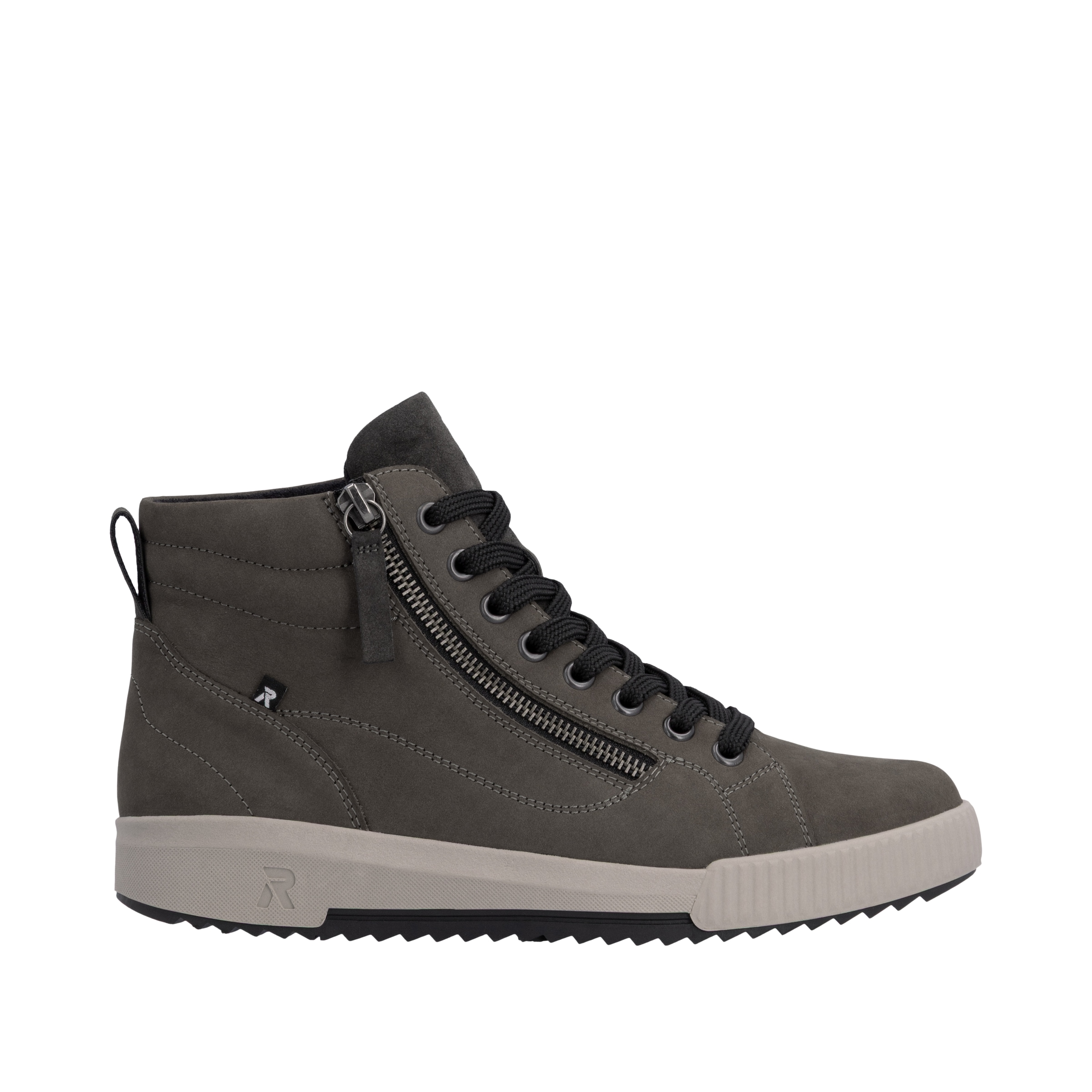 RIEKER Sport Schnürboots  Stiefelette, High Top Sneaker, Freizeitboots mit Reißverschluss