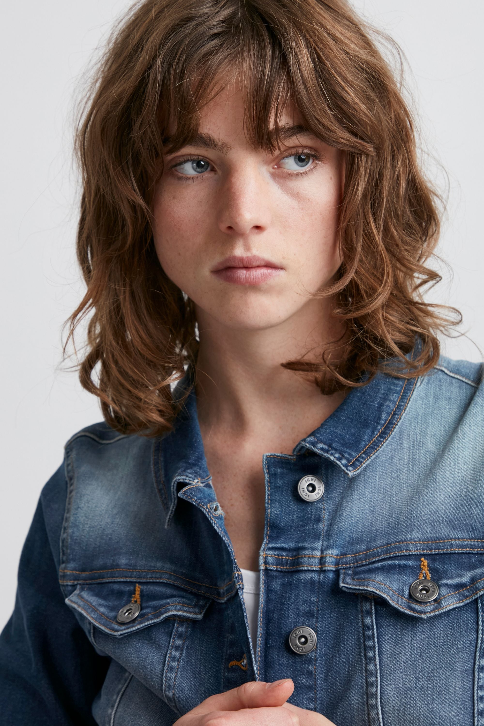 Ichi Jeansjacke »Jeansjacke IHStampe«, ohne Kapuze