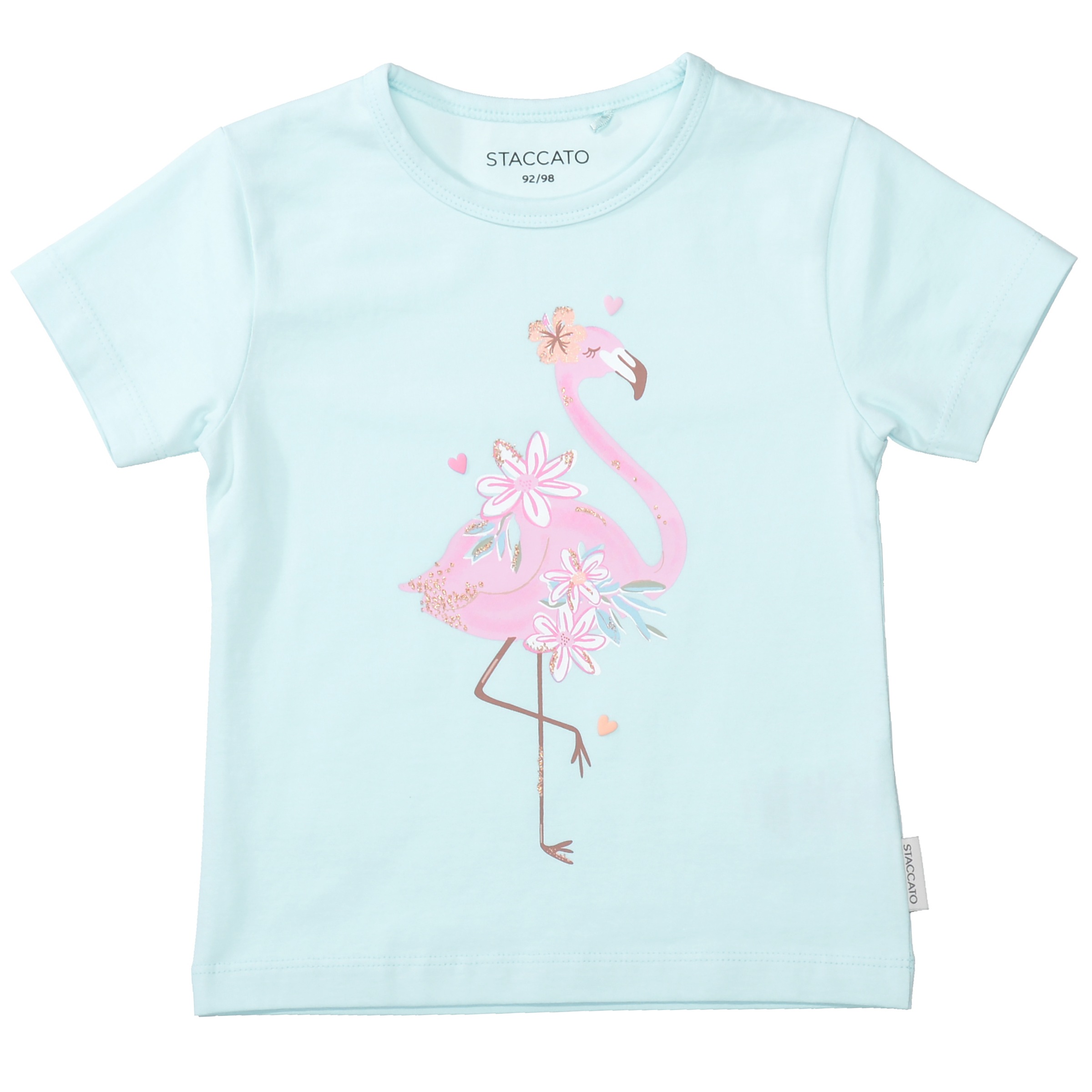 STACCATO T-Shirt 2 tlg. 2er Pack mit Flamingo-Motiven, Allover-Druck, für Girls