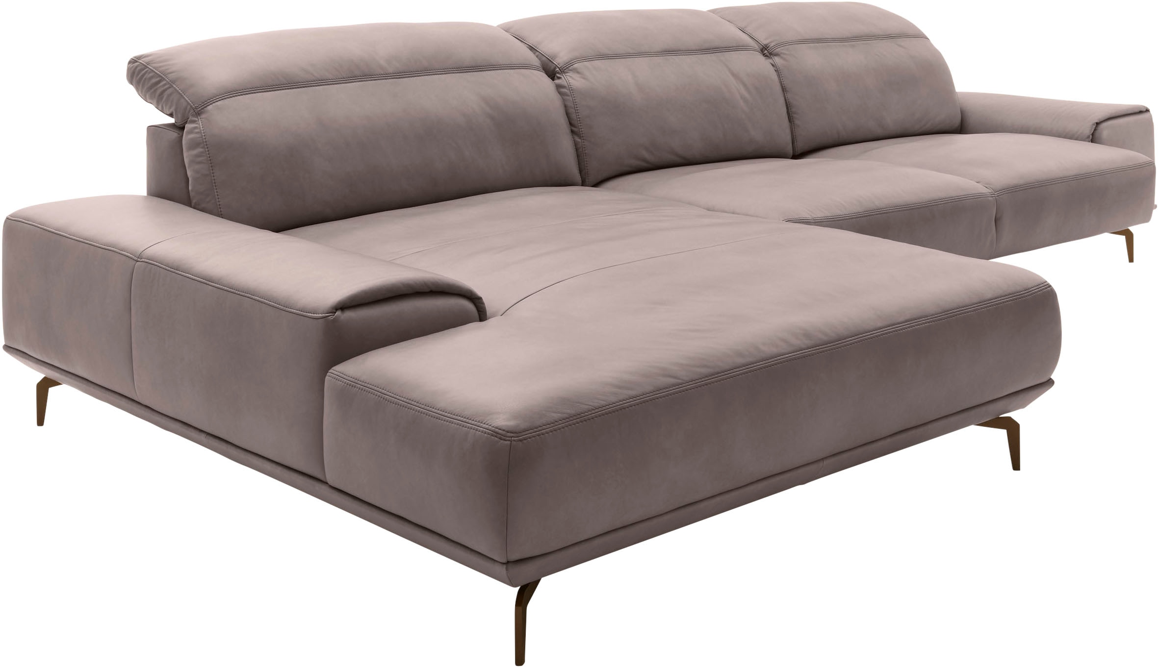 Musterring Wohnlandschaft »MR 2490«, Bronze-Fuß Sitzhöhe 46cm, wahlweise mit Funktionen, Maße 342 x 207 cm