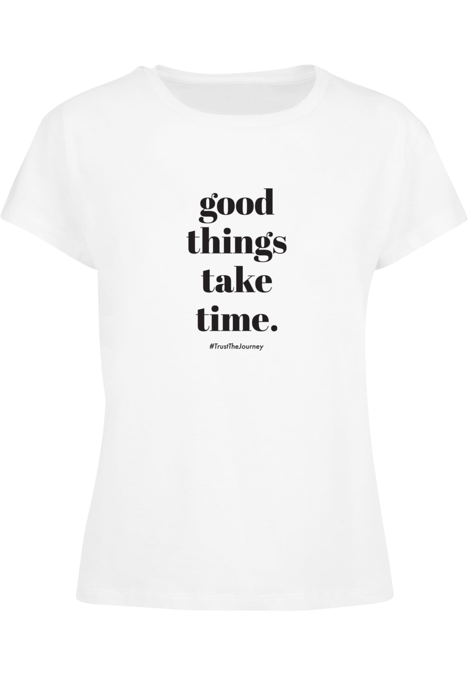 Merchcode T-Shirt "Merchcode Damen Ladies Good Things Take Time Box Tee" günstig online kaufen