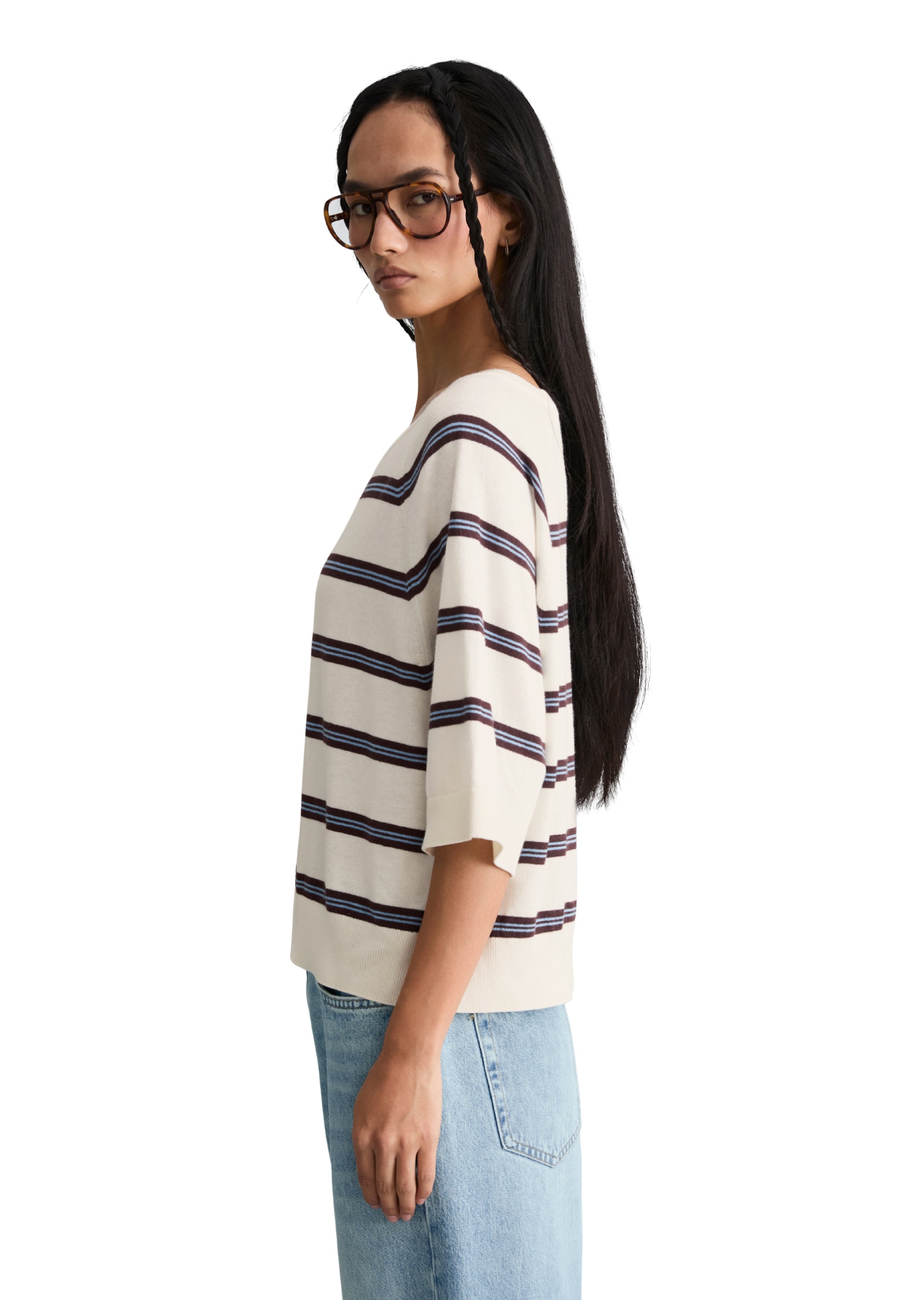 Marc O'Polo DENIM Strickpullover »aus weichem Organic-Cotton-Modal-Mix«