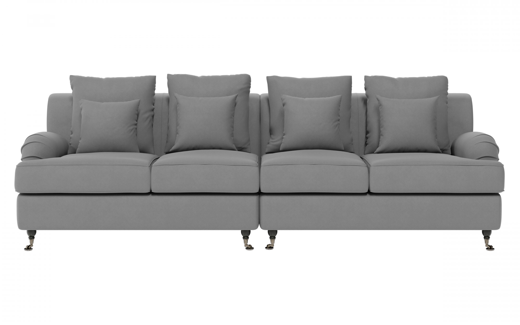 Home affaire Big-Sofa "NORIN", zwei Fußarten: vorne - Rollen, hinten - Holz günstig online kaufen