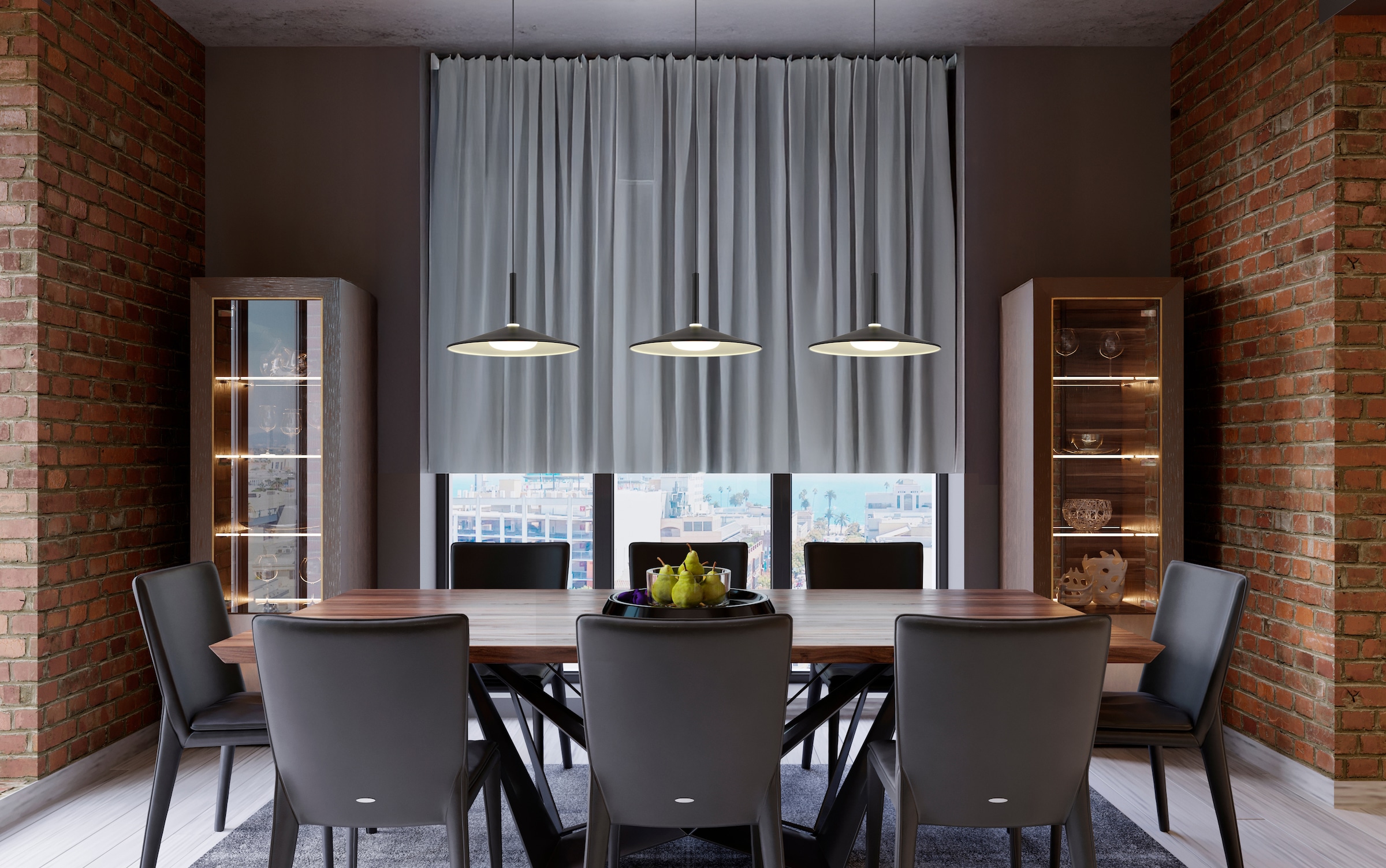 GLOBO LIGHTING Hängeleuchte »LAMPONE« LED-Modul 1 Stk. Warmweiß Hängelampe Metall schwarz Acryl opal Esszimmer Esstisch