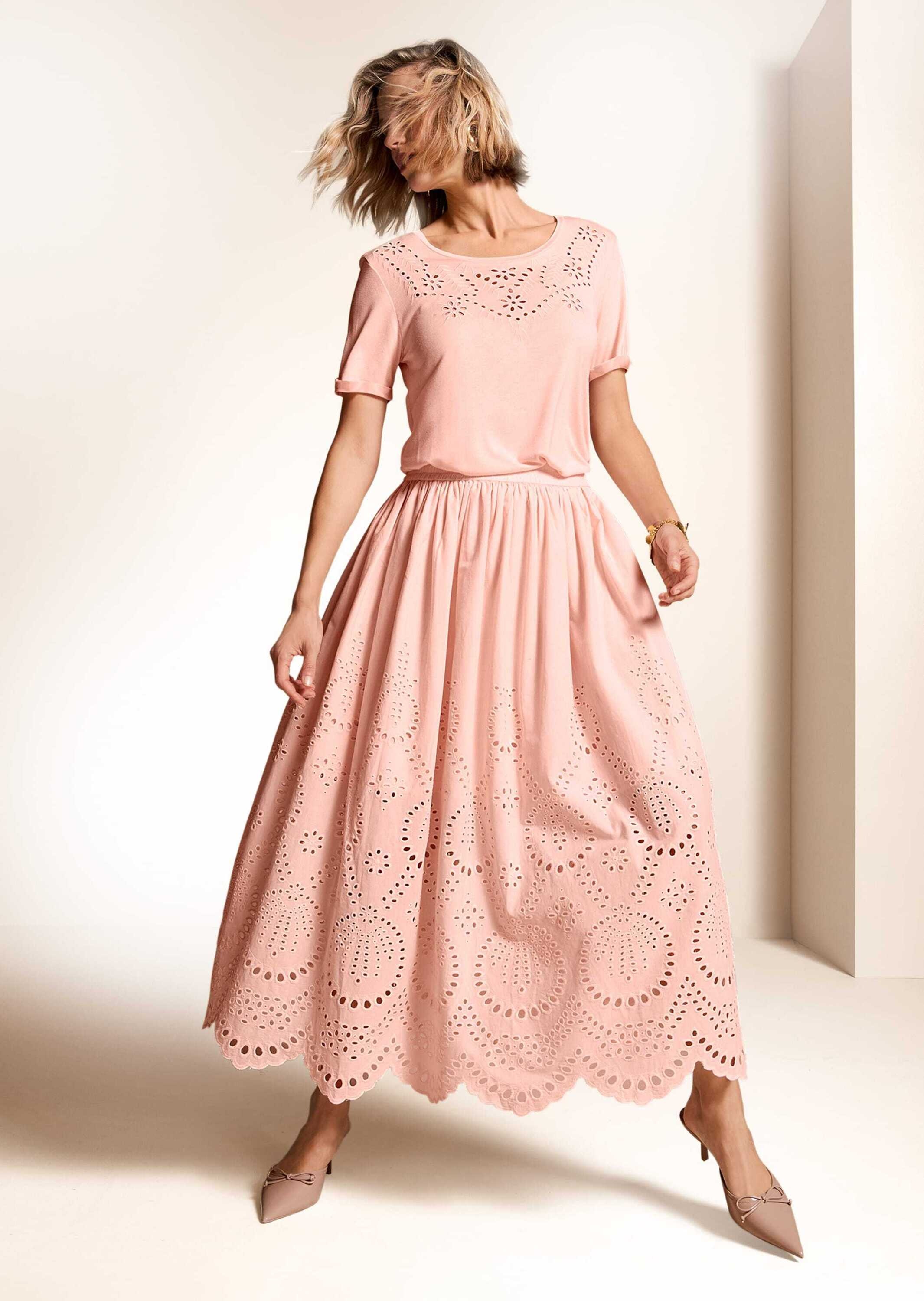 MADELEINE Midirock »Rock Rock mit Lochstickerei«