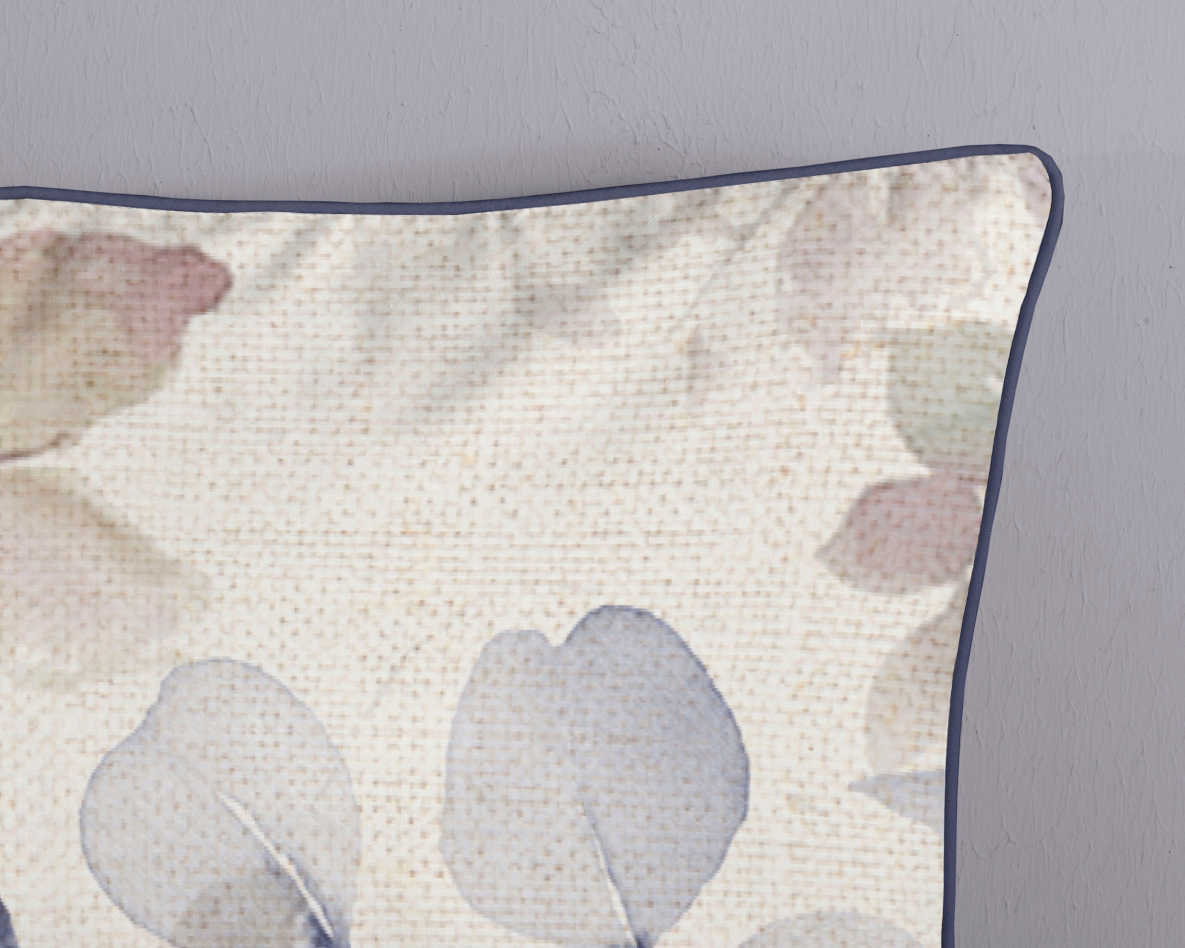 Descanso Wendebettwäsche »Fivien«, Baumwolle, Satin, 135x200, Biese, Reißverschluss, Wendeoptik, Sand