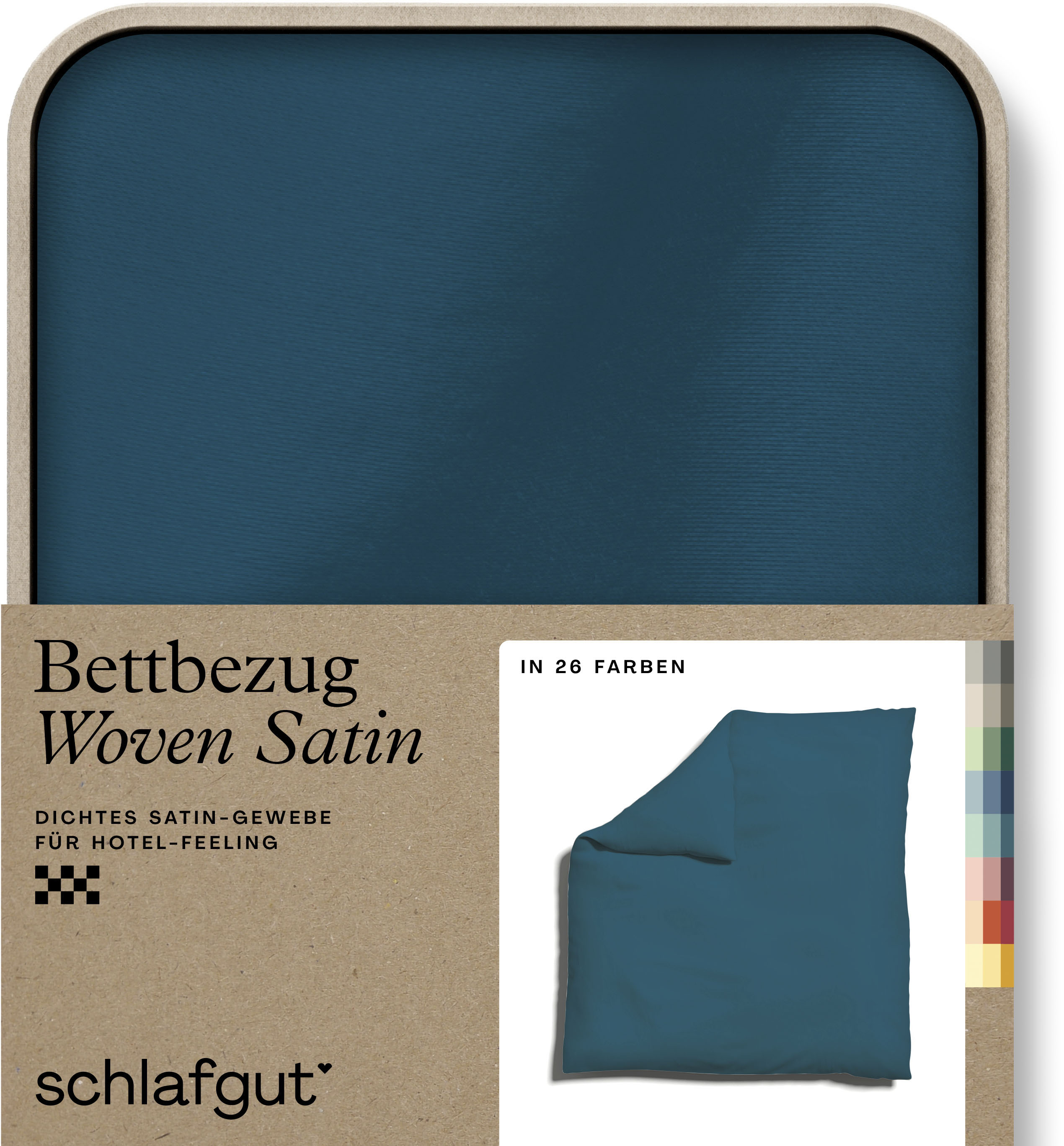 Schlafgut Bettbezug "Premium Woven Satin, 100% Baumwolle, Fadendichte 300TC" besonders dicht gewebt, Mix & Match: passender Kissenbezug erhältlich