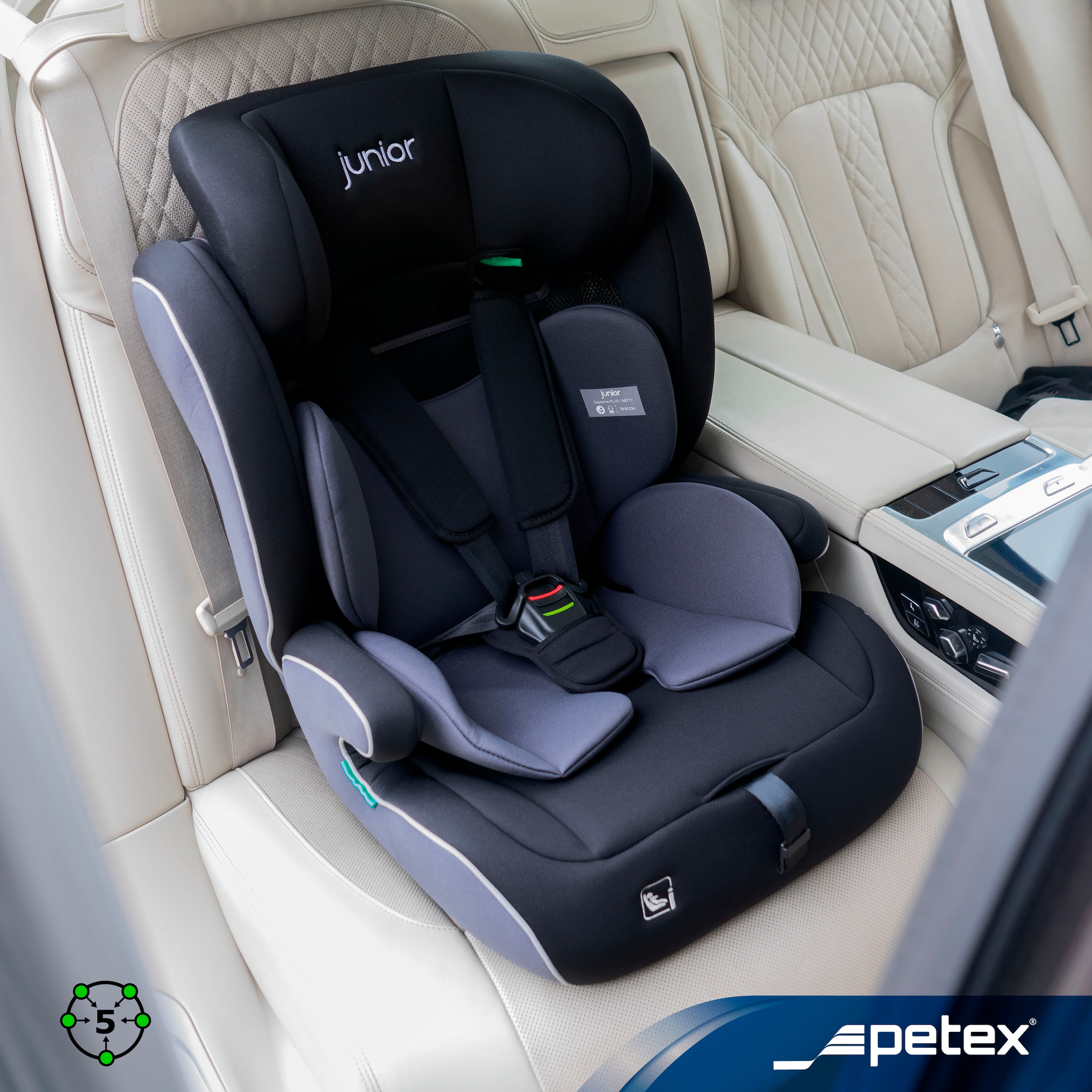 Petex Autokindersitz »Supreme Plus, mit Isofix, schwarz«