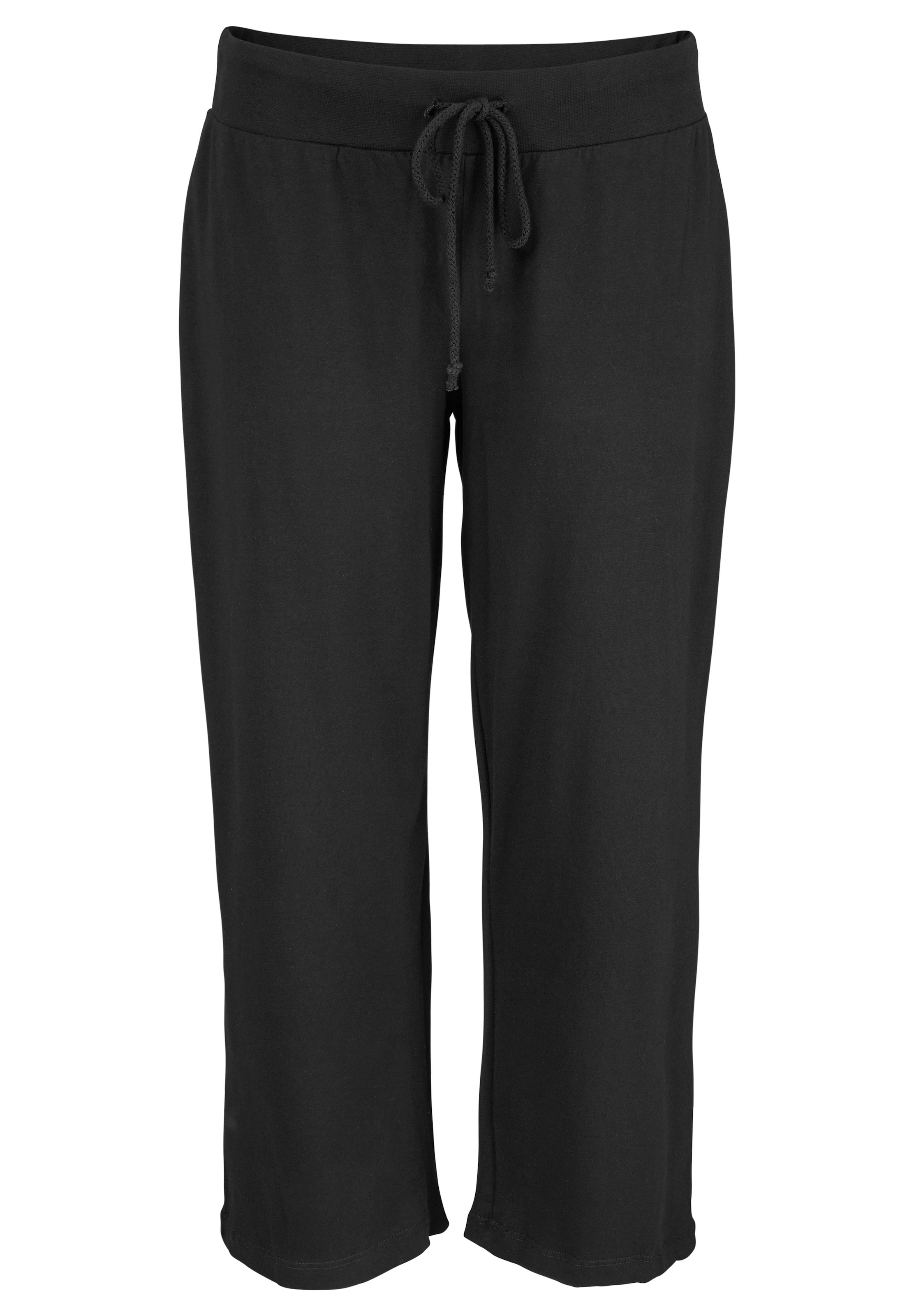 7/8-Strandhose, aus weichem Jersey, Wide-Leg, Jogginghose, Relaxhose