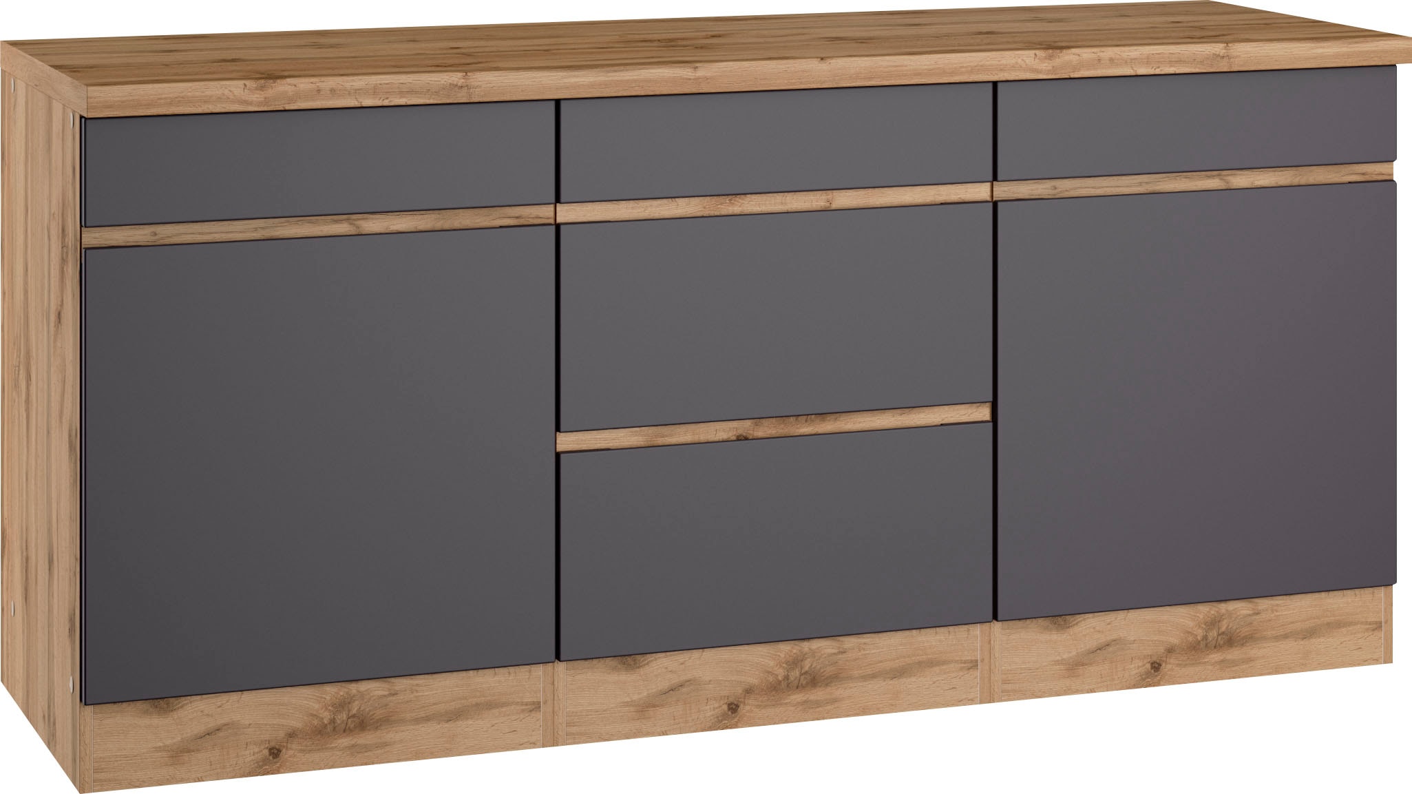 KOCHSTATION Unterschrank »KS-Riesa«, Breite 180 cm, MDF-Fronten