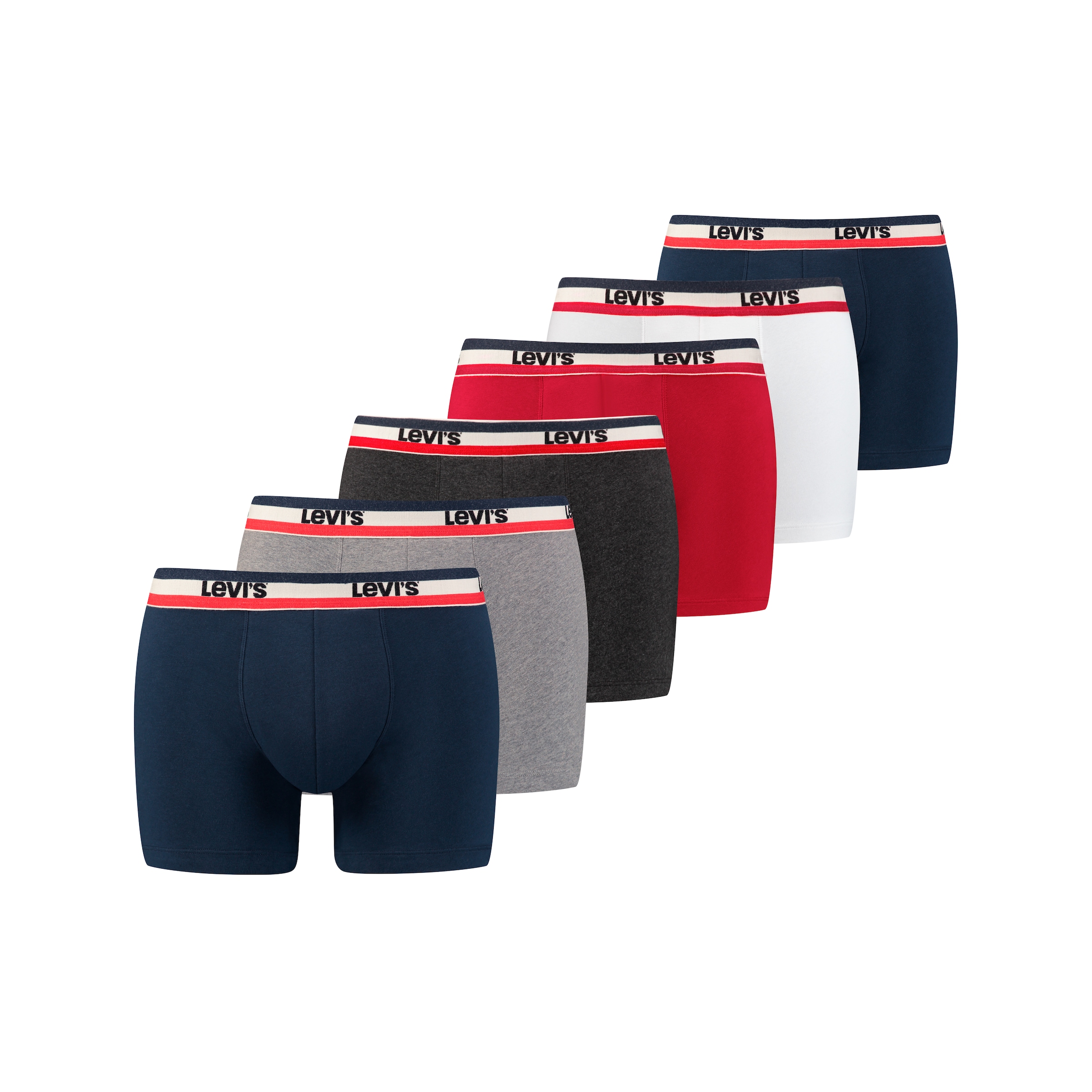 Levis Boxershorts "Men Sportswear Logo Boxer" Packung, 6er-Pack, mit Logo-B günstig online kaufen