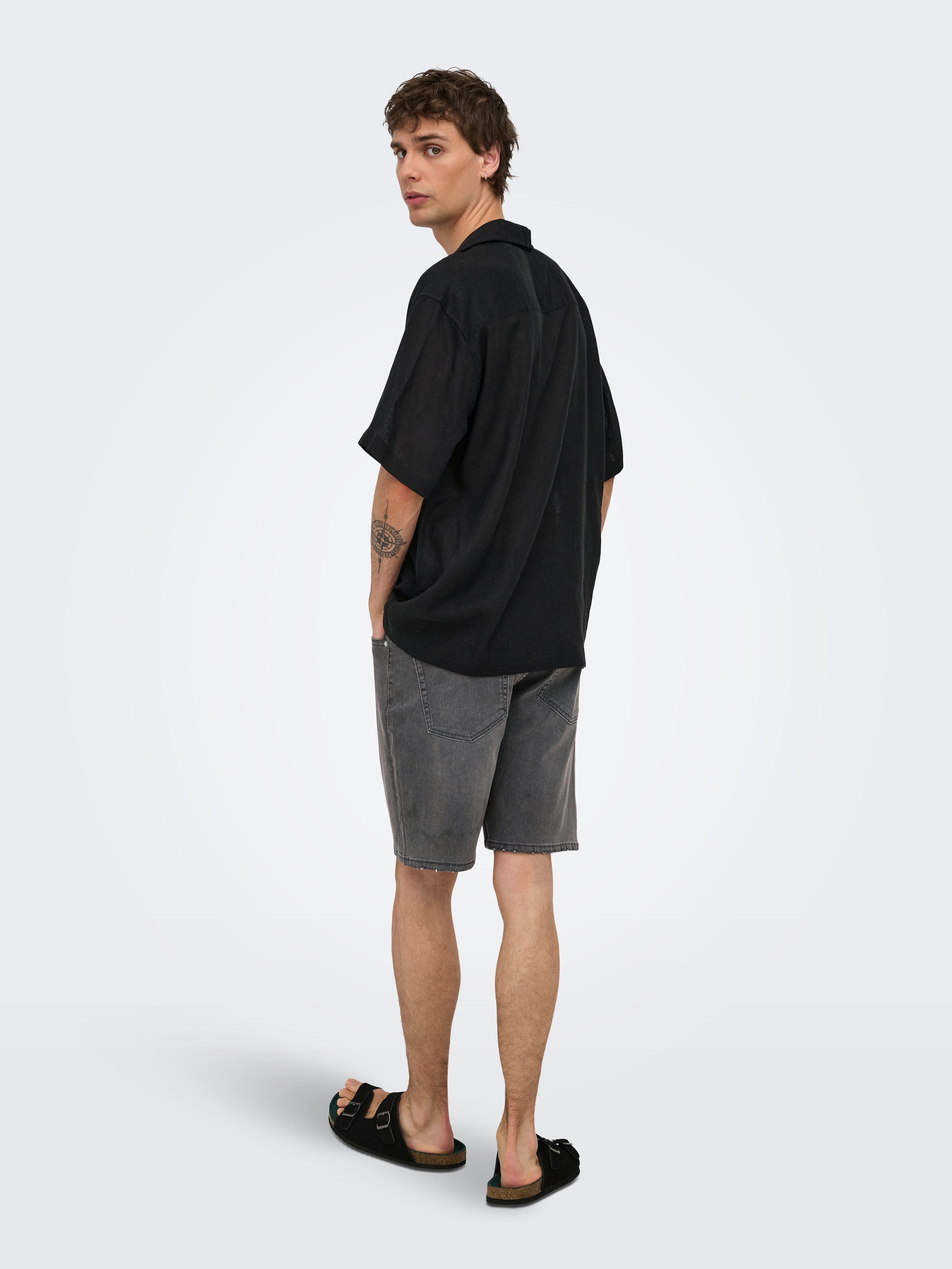 ONLY & SONS Kurzarmhemd »ONSLAURENCE RLX RESOR SS LINENBLEND NOOS«