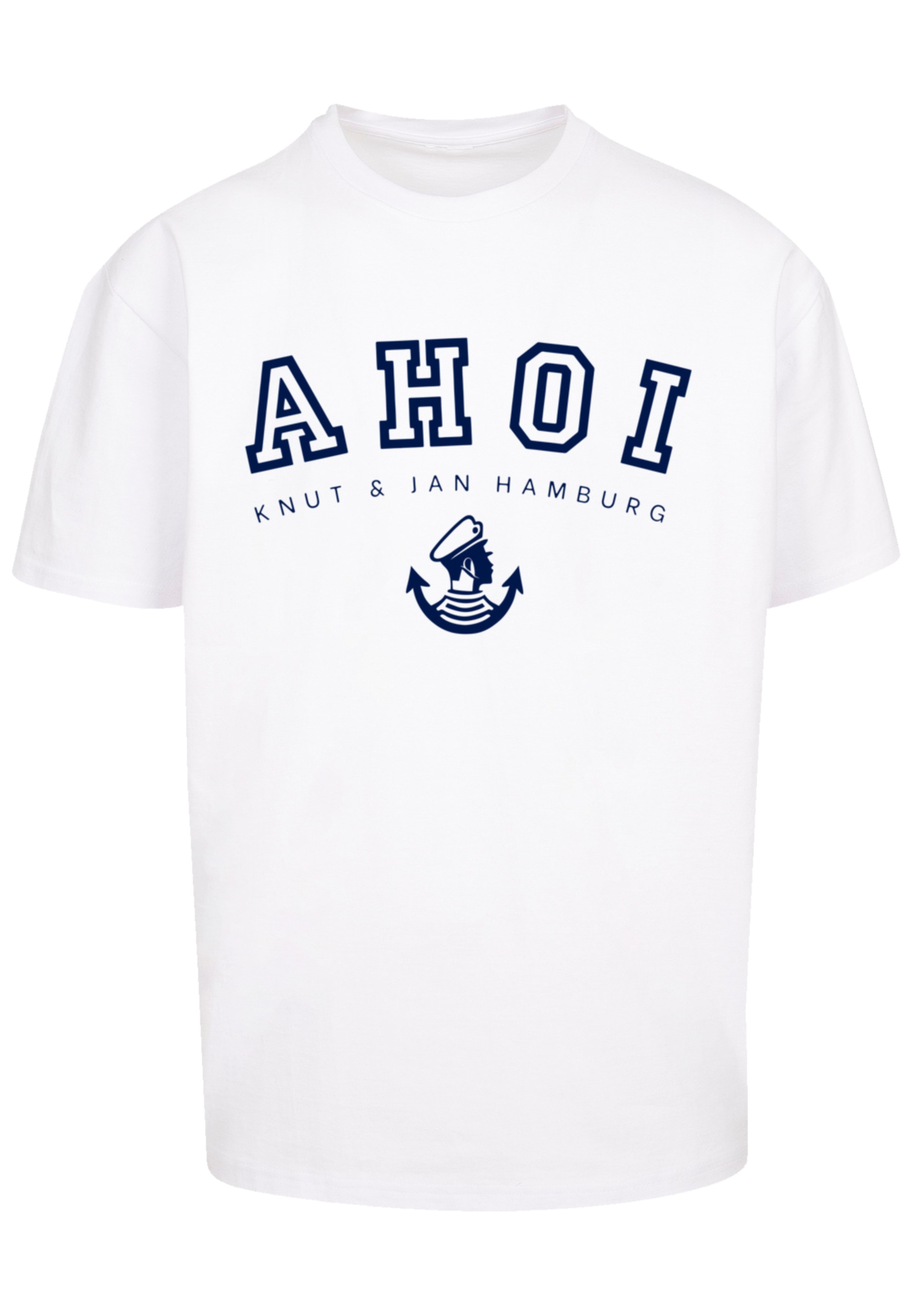 F4NT4STIC T-Shirt »Oversized T-Shirt Ahoi Knut & Jan Hamburg«, Print