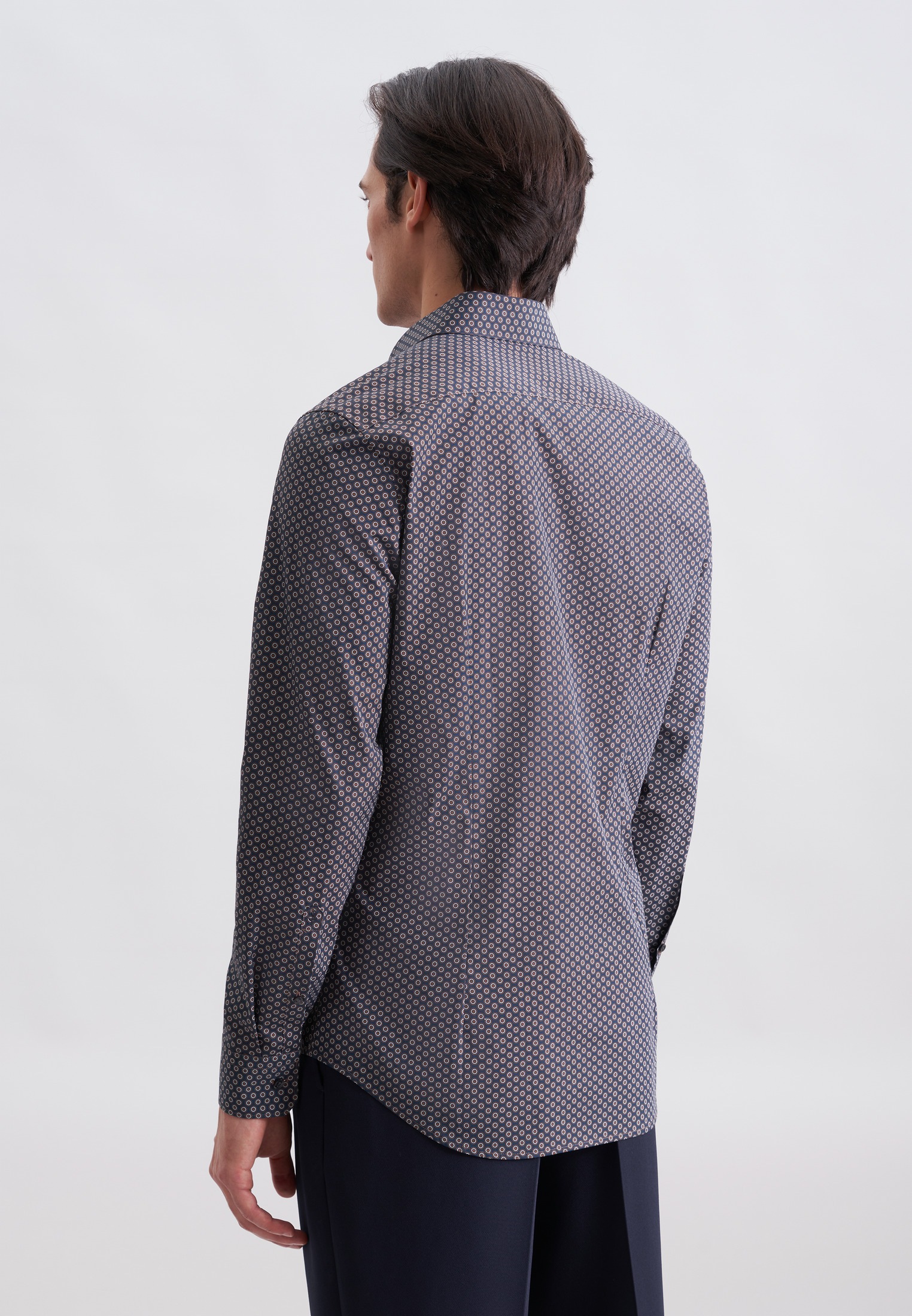 seidensticker Businesshemd "Schwarze Rose" Shaped 1/1 Kentkragen Druck günstig online kaufen