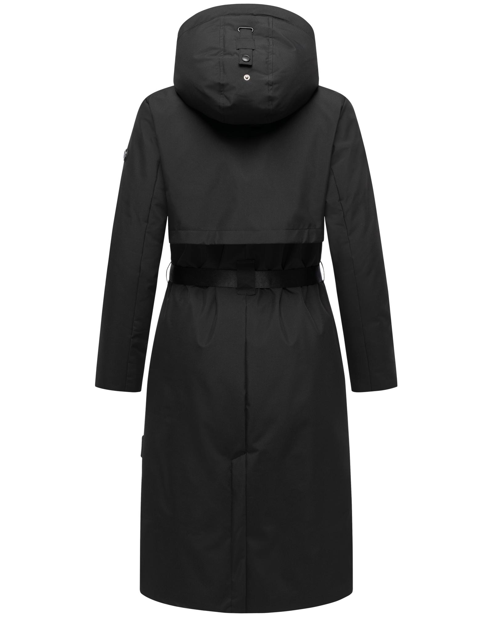 Thumbnail - Navahoo Wintermantel "Waldbummler 14" Wasserdichter Winterparka mit Kapuze und Taillengürtel