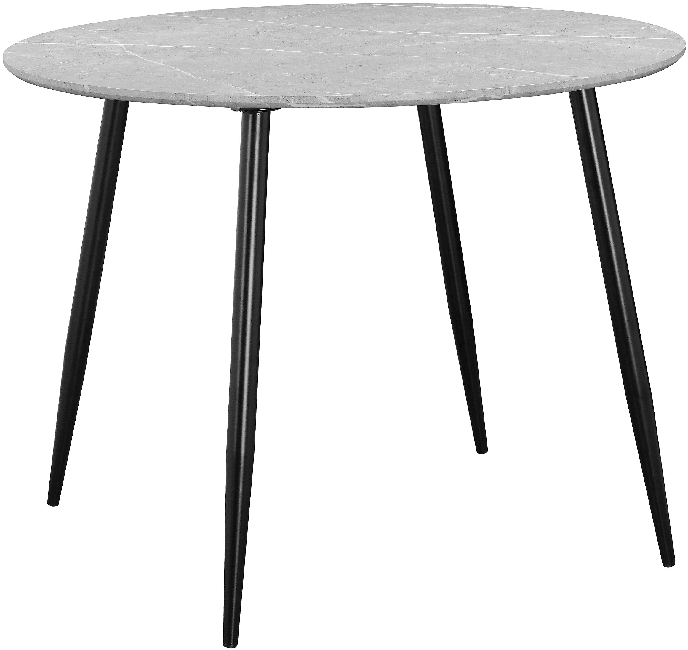 Leonique Eadwine Table à Manger Pierre/Noir 100cm 2