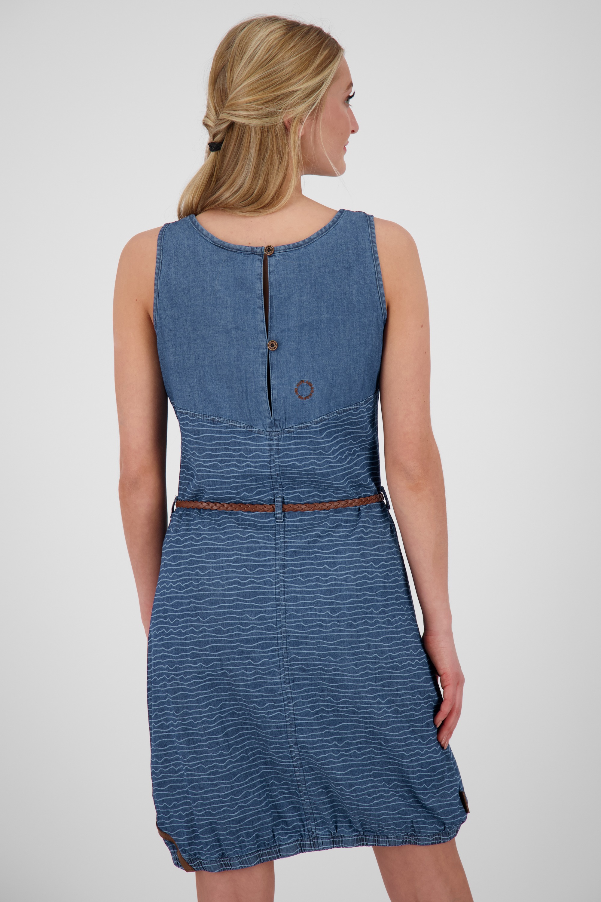 Sommerkleid ALIFE & KICKIN "Damen DojaAK DNM B", Damen, Gr. XS, Normalgrößen, blau (denim), 95% Baumwolle, 5% Elasthan, Kleider Sommerkleid 3