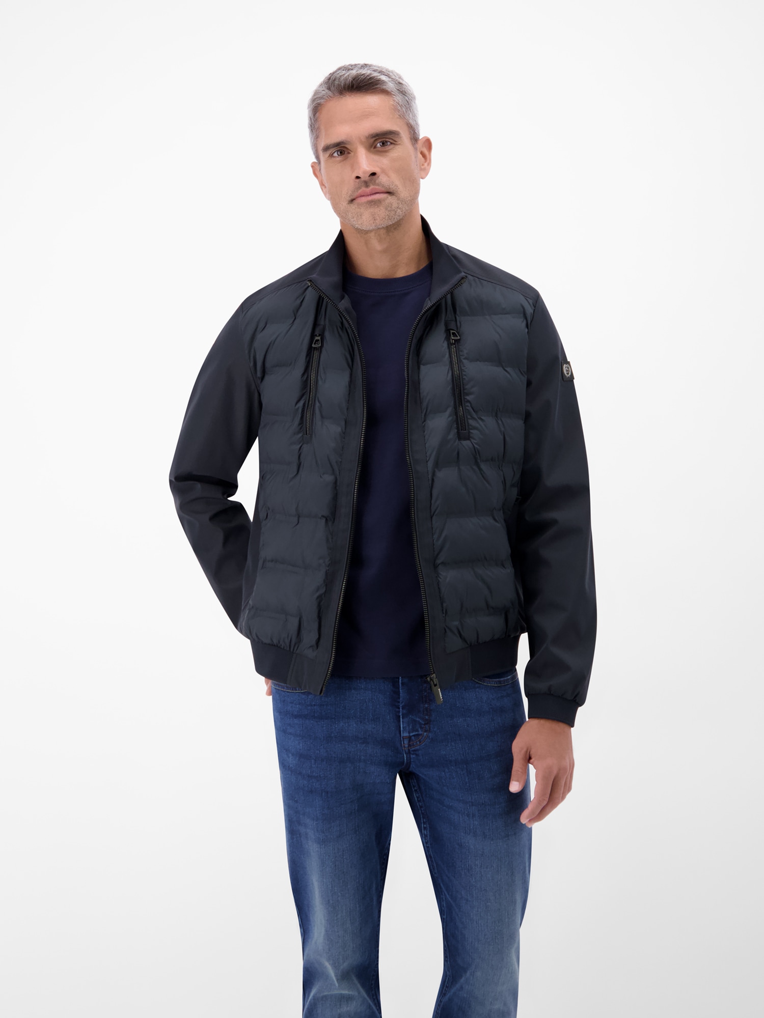 LERROS Outdoorjacke »Sportliche Hybrid-Jacke« ohne Kapuze Wasser- und windabweisend, leicht gefüttert, langarm, Brusttaschen