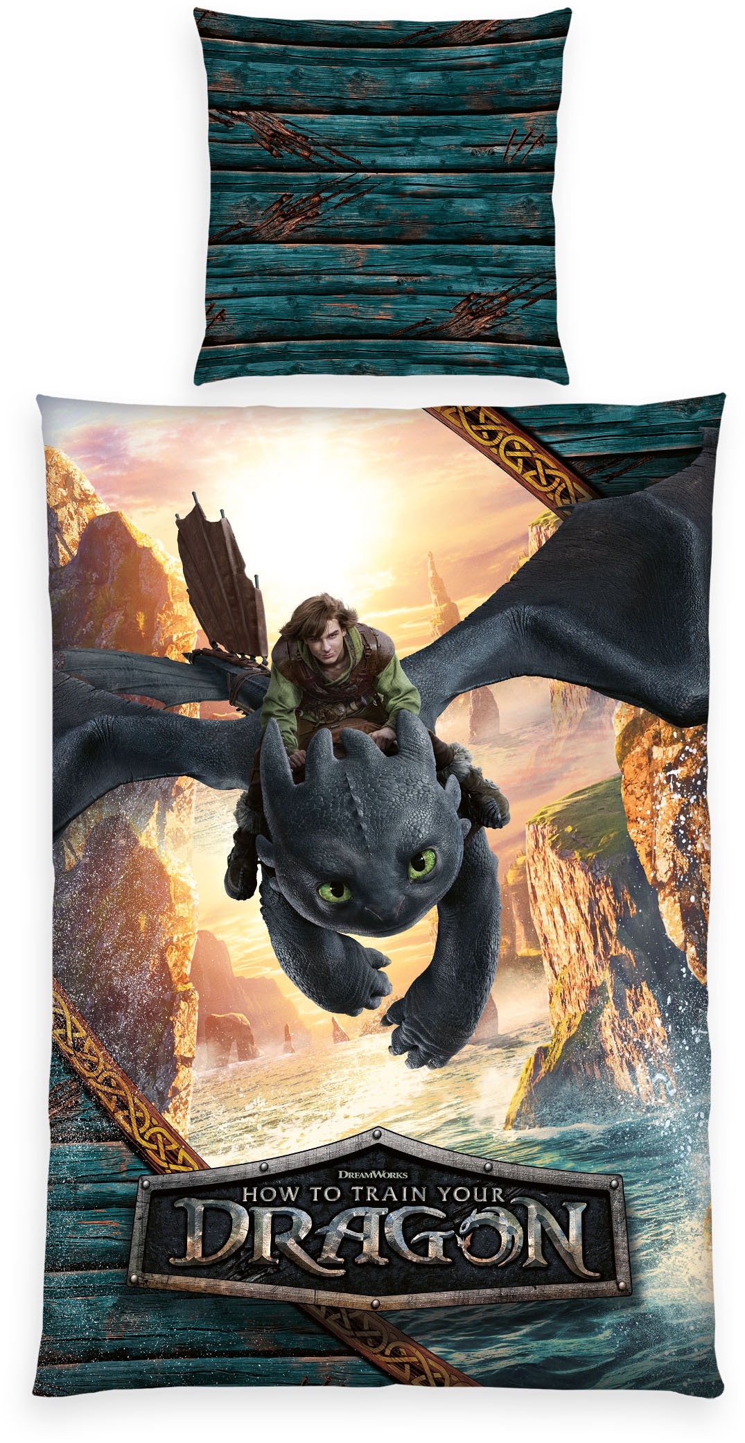 Bettwäsche "Dragons" 2 tlg. Wendebettwäsche günstig online kaufen