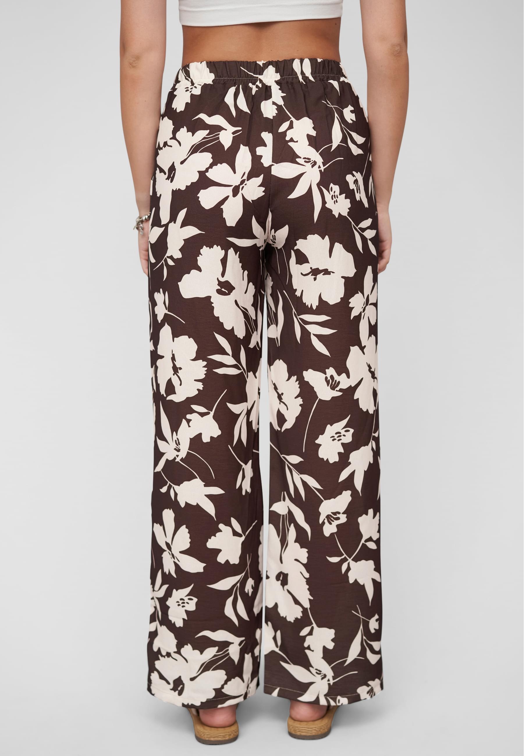 CLOUD 5IVE Stoffhose »CLOUD 5IVE Pants with tie belt and aop flower print«