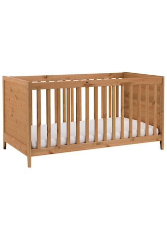 Babybett »Solvita«, Kinderbett 70x140cm höhenverstellbar mit Lattenrost u.Schlupfsprossen