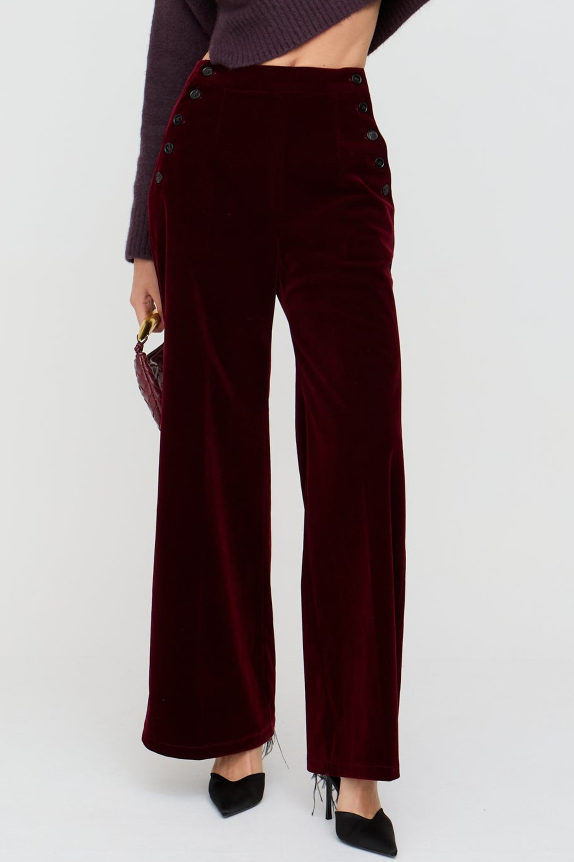 Lily and Lionel Jerseyhose "Maiden Wide Leg Velvet Trouser Damen" günstig online kaufen