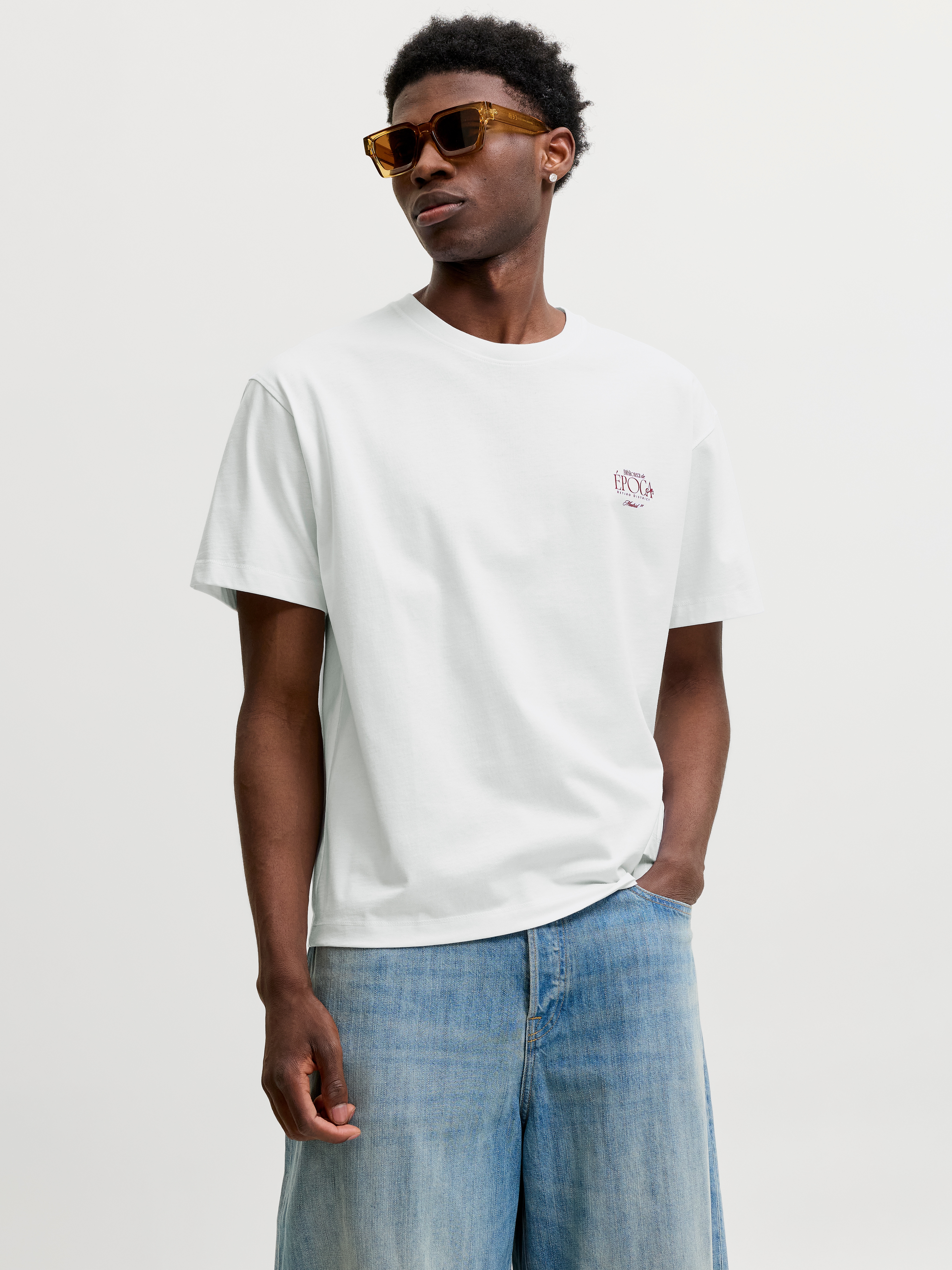 Jack & Jones Rundhalsshirt "JORSALAMANCO PHOTO BACK TEE SS CN SN" Baumwollmischung, relaxed fit