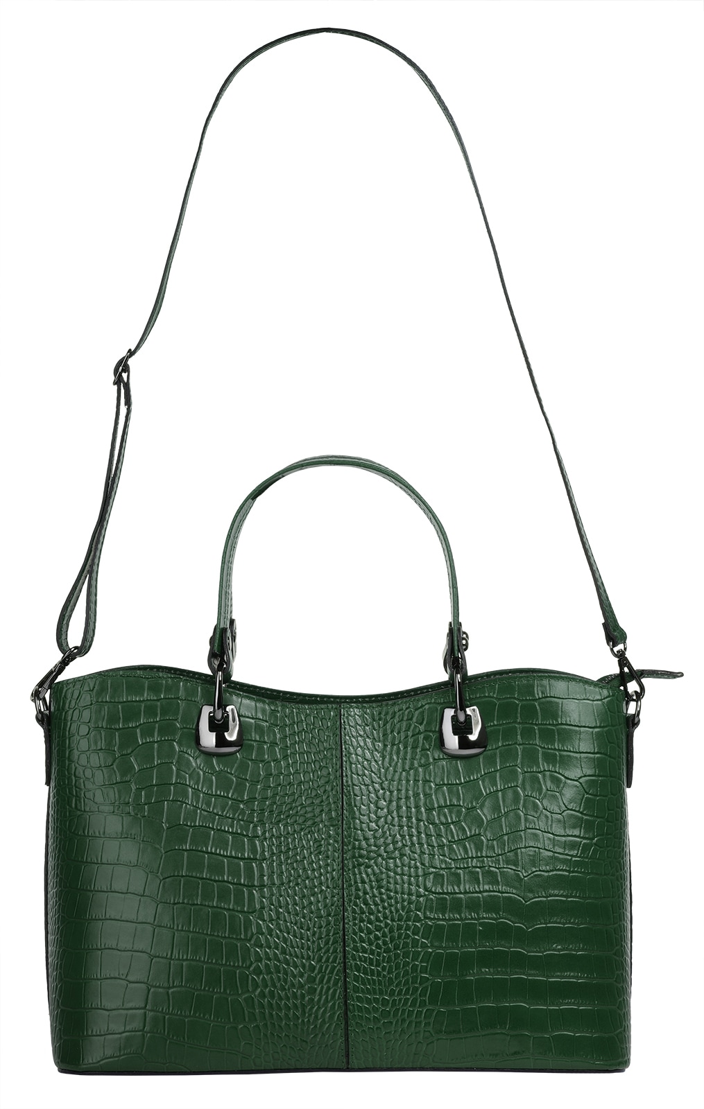 Cluty Henkeltasche, echt Leder, Made in Italy
