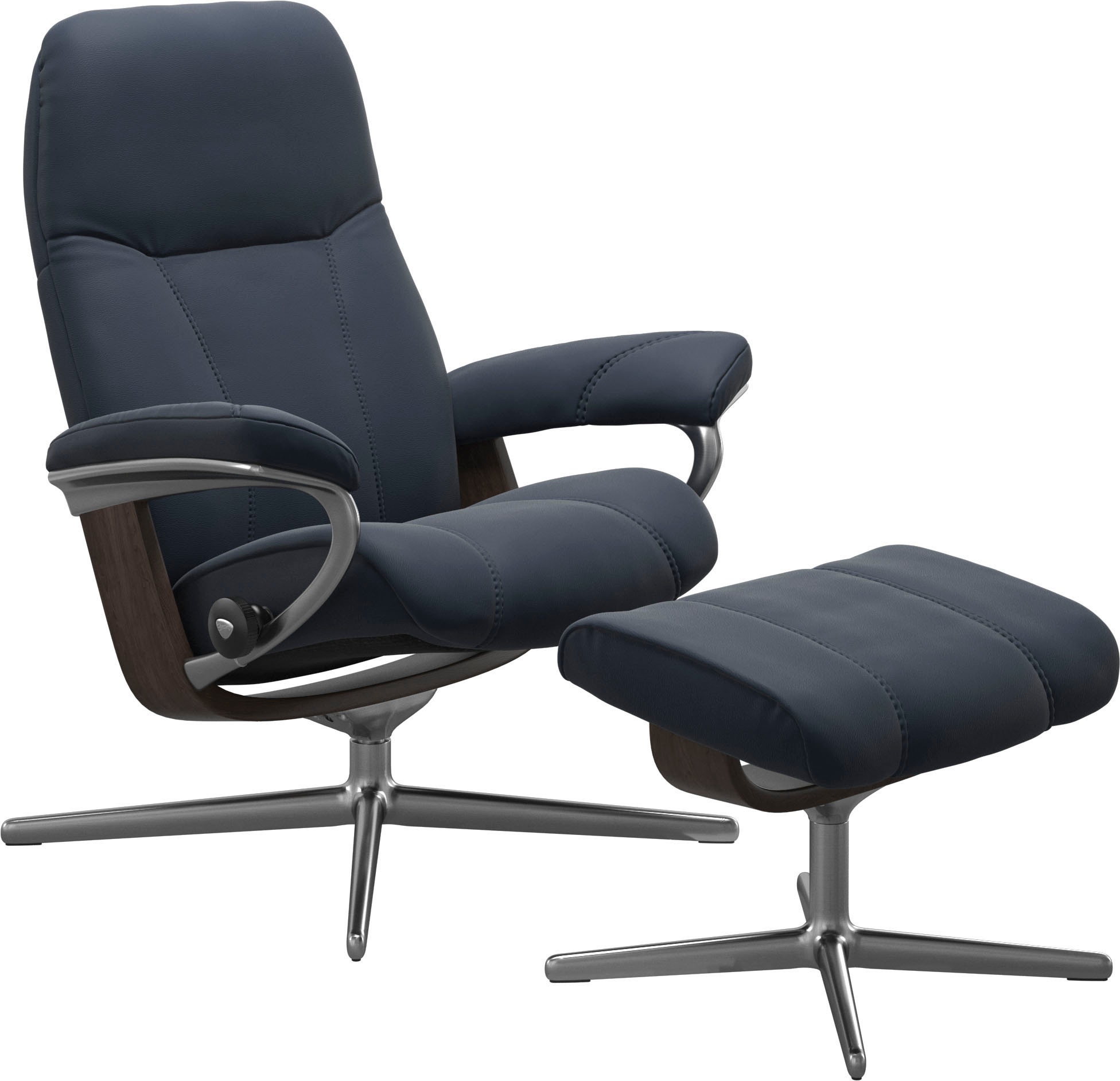 Stressless "Consul" Set, Relaxsessel mit Hocker, mit Hocker, mit Cross Base günstig online kaufen