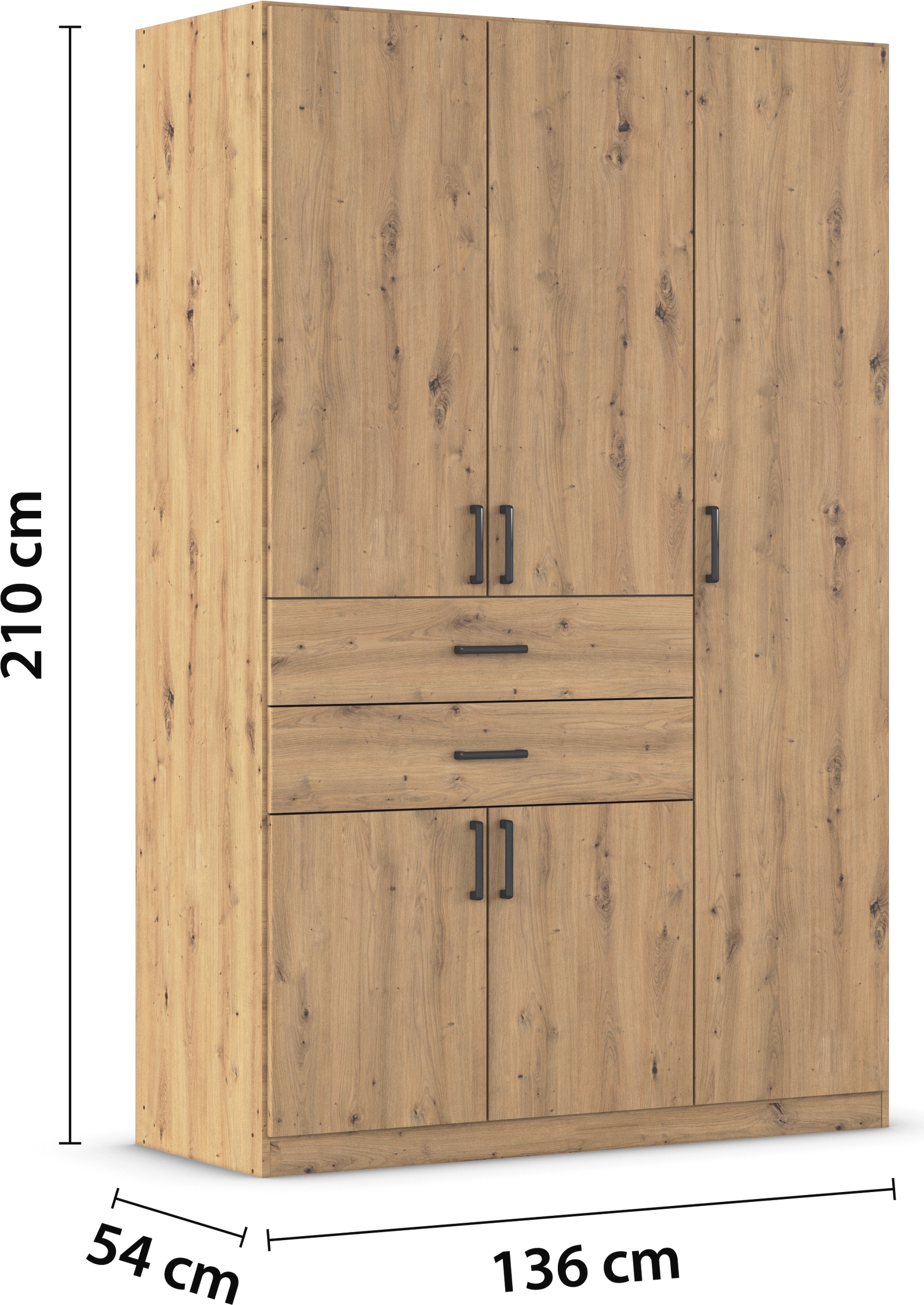 rauch Schlafzimmer-Set »Komplettzimmer Komplettschlafzimmer Schlafzimmer-Set (3-St.) MAIKA«, (Set, 3 tlg.), Schrank 3 Breiten, 2 Höhen, Bett 100 cm, Nachttisch MADE IN GERMANY
