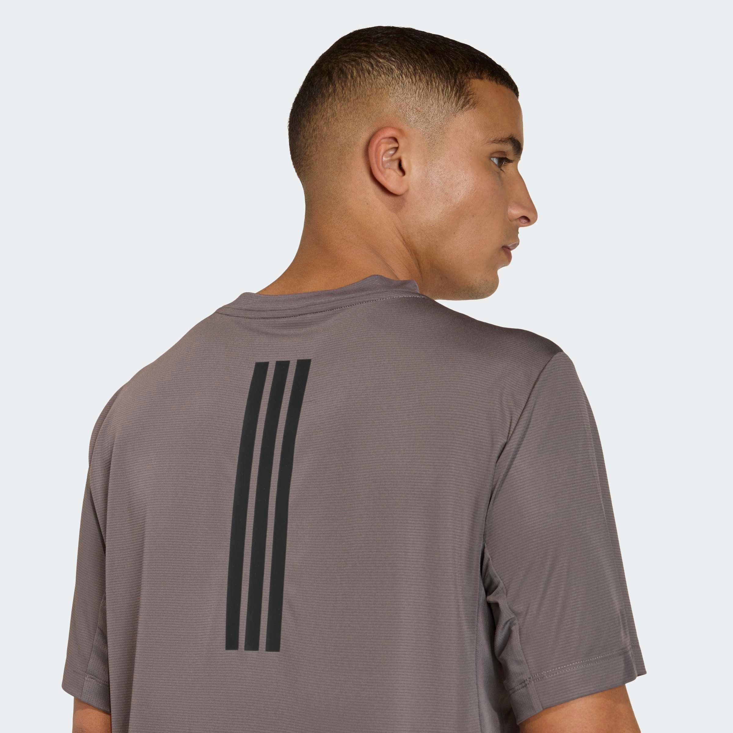 Adidas D4t Power 3 Stripes T-Shirt Charcoal XL 4